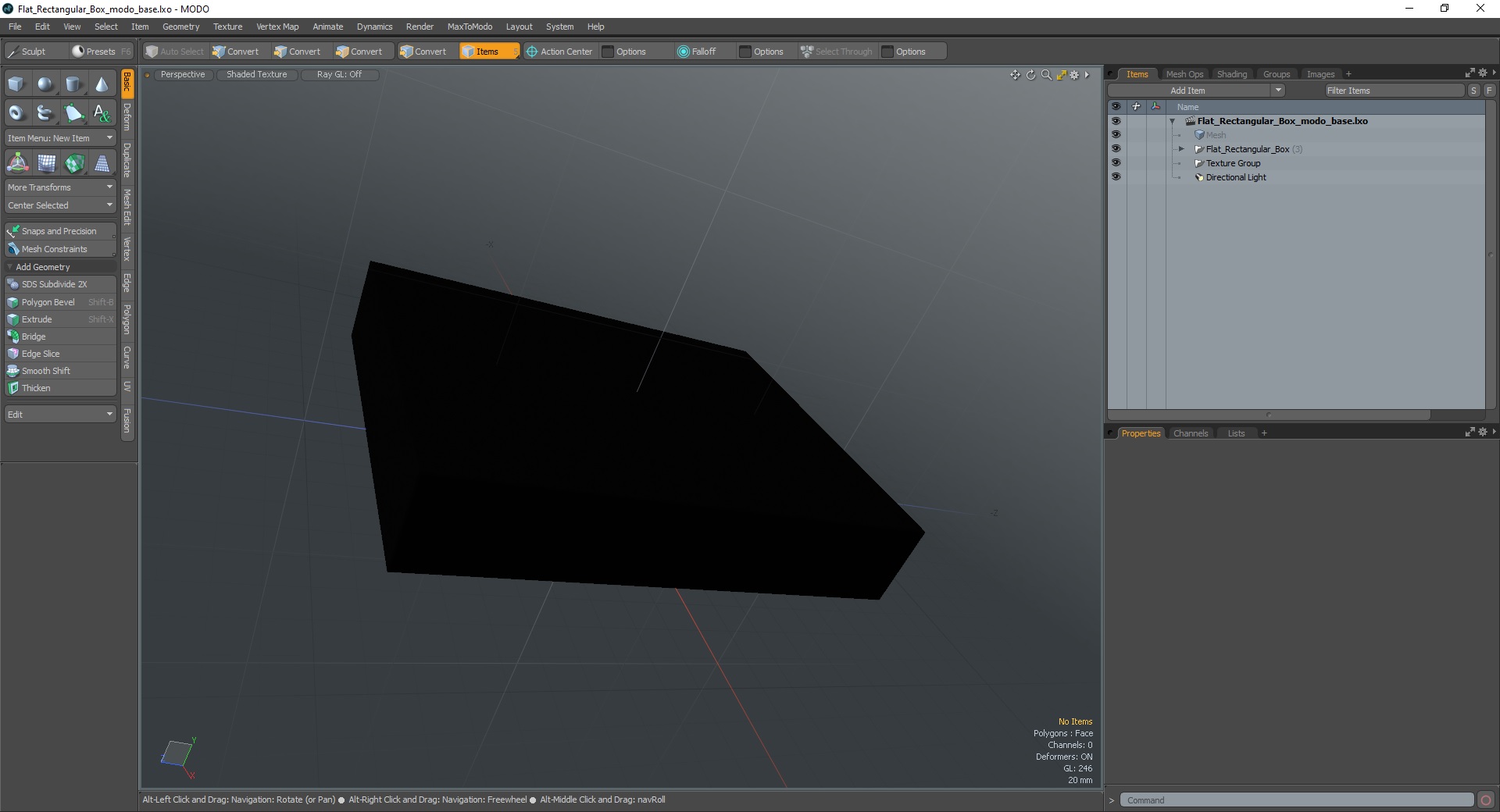 3D model Flat Rectangular Box