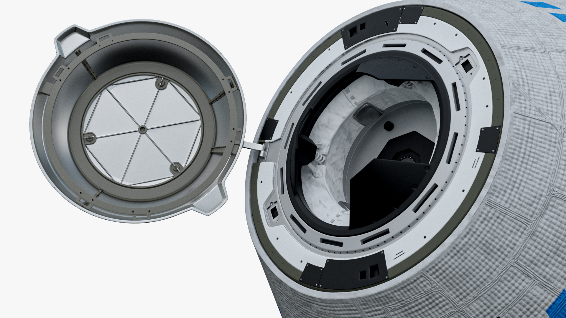 3D model Boeing Starliner Spacecraft with Open Airlock