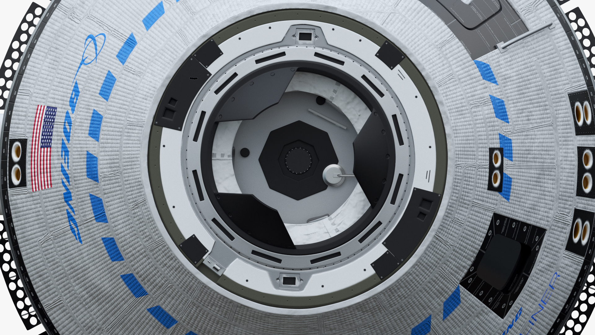3D model Boeing Starliner Spacecraft with Open Airlock