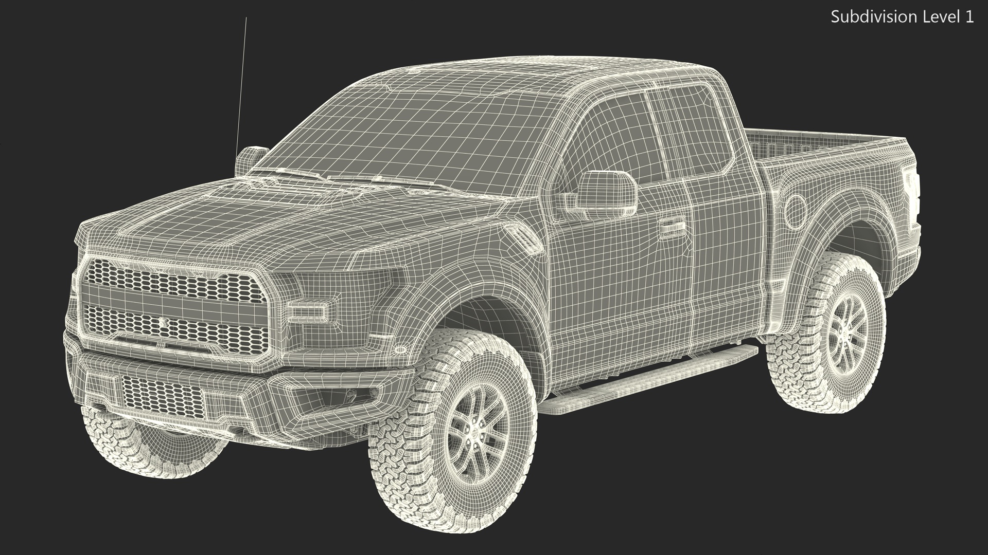 Pickup Truck Grey 3D