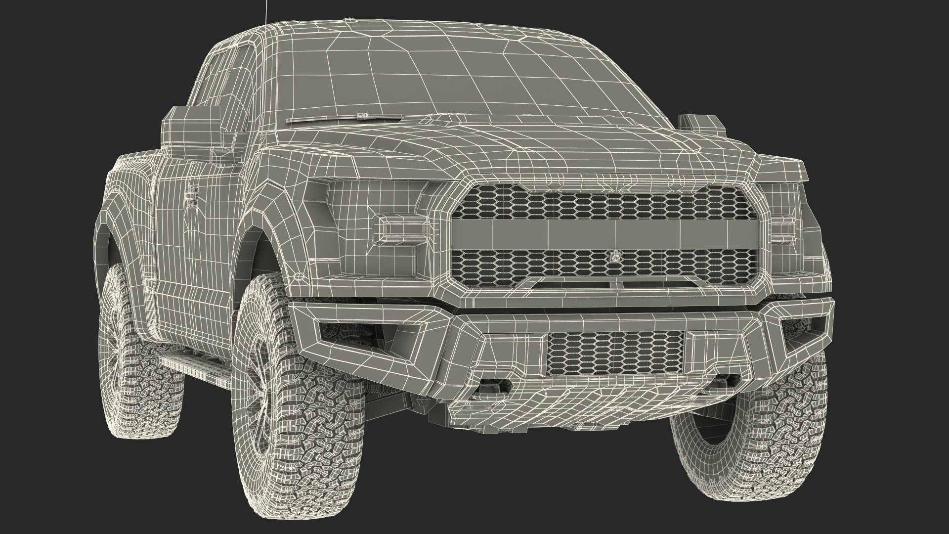 Pickup Truck Grey 3D