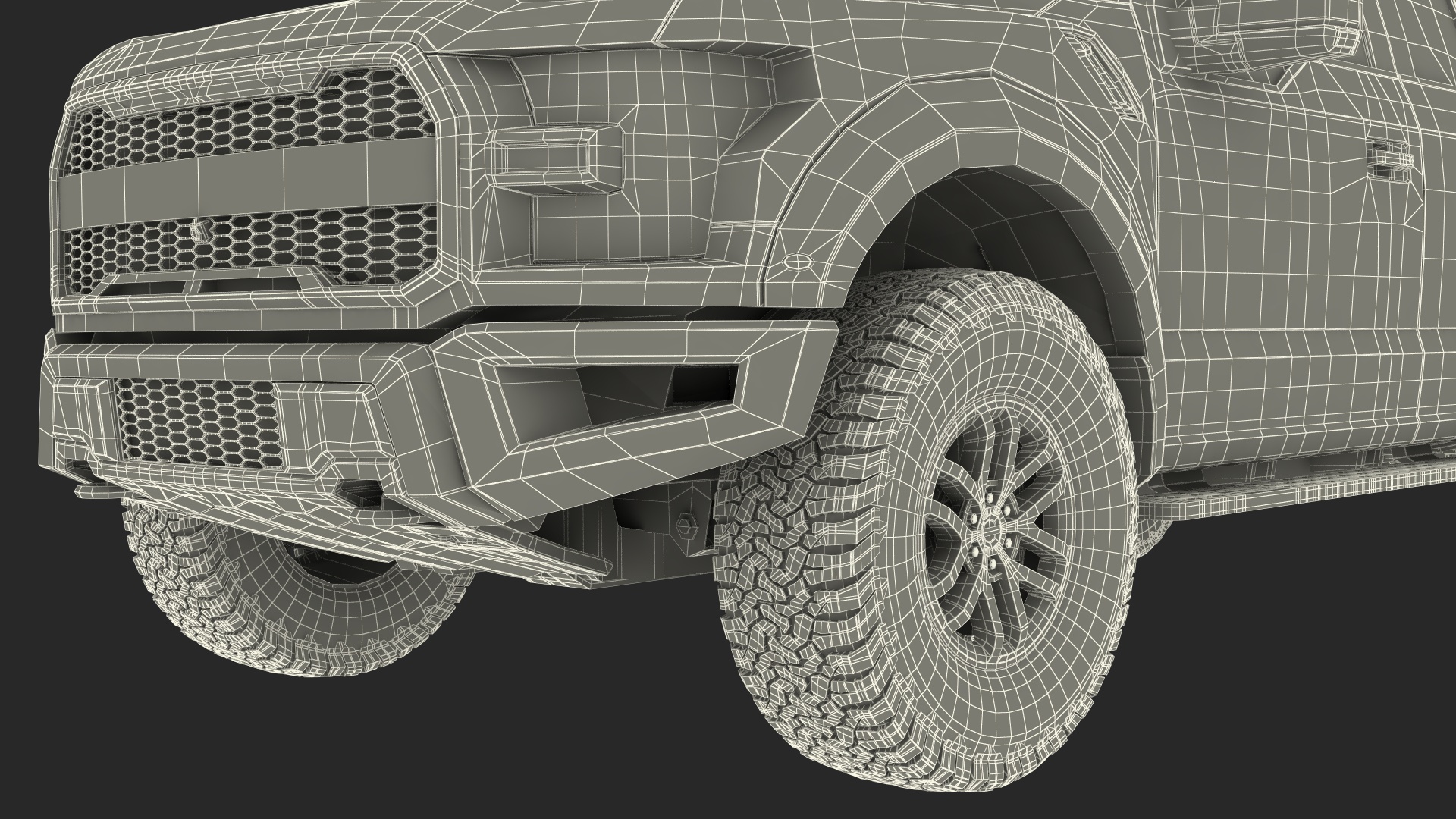Pickup Truck Grey 3D