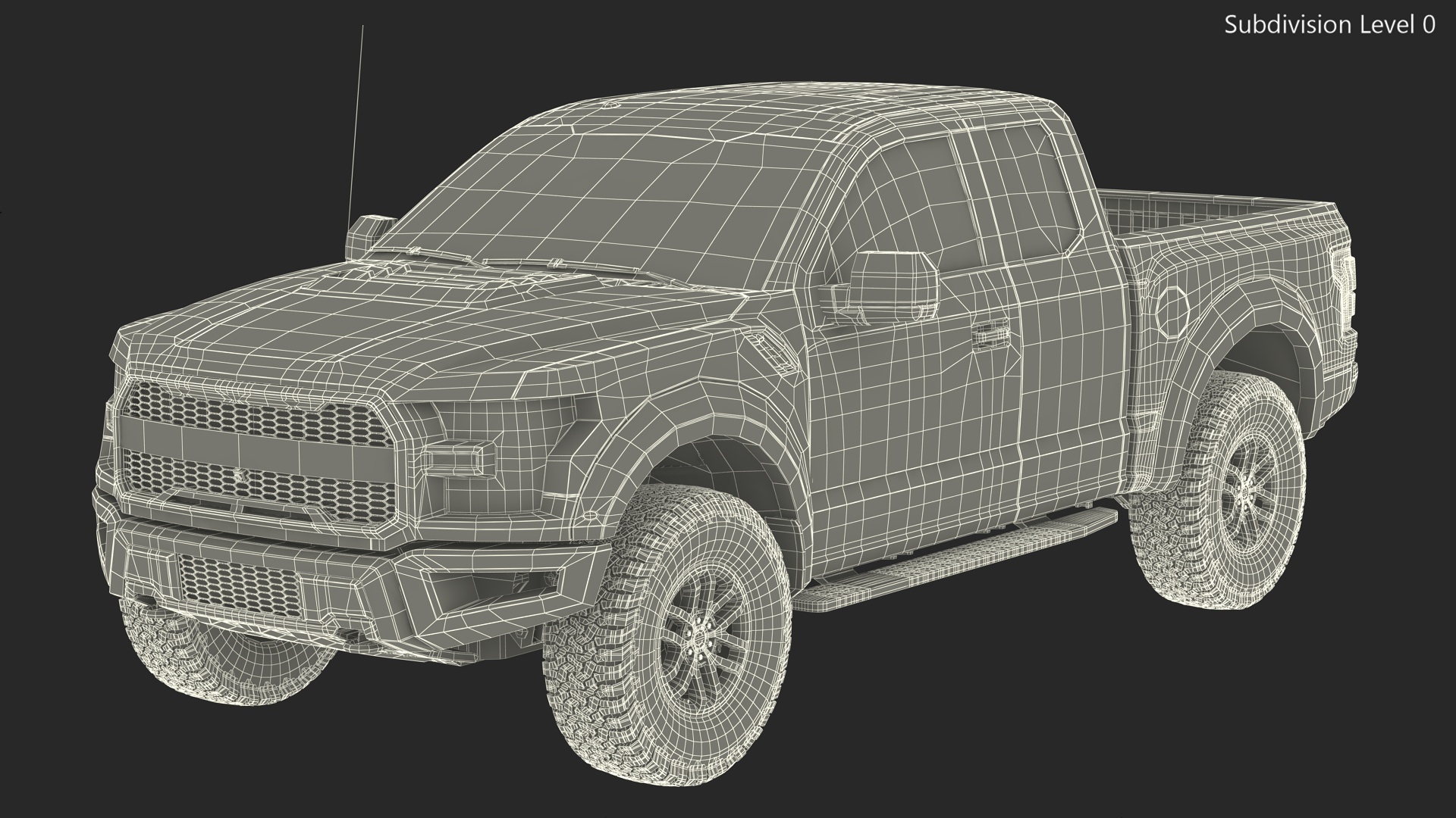 Pickup Truck Grey 3D