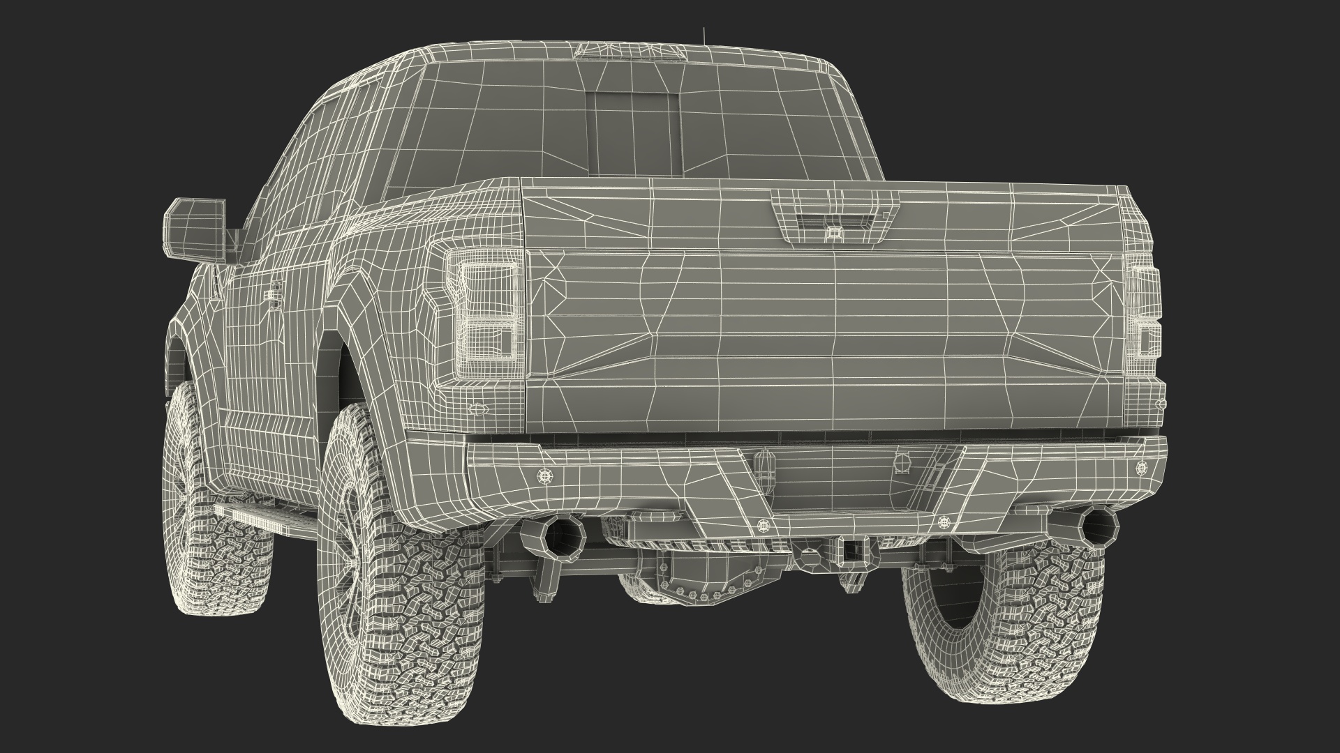 Pickup Truck Grey 3D