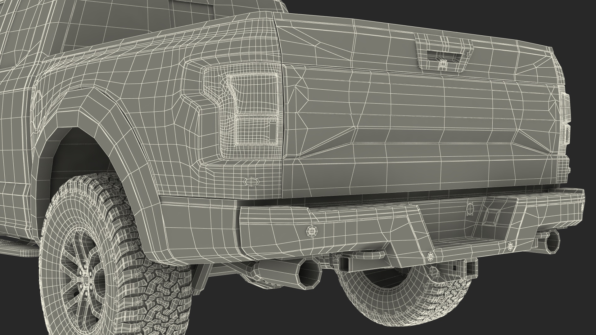Pickup Truck Grey 3D