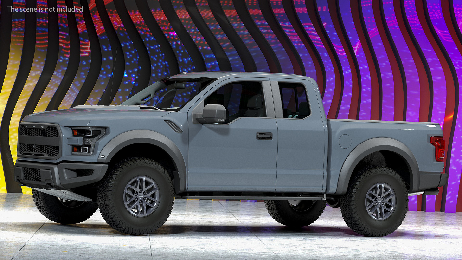 Pickup Truck Grey 3D