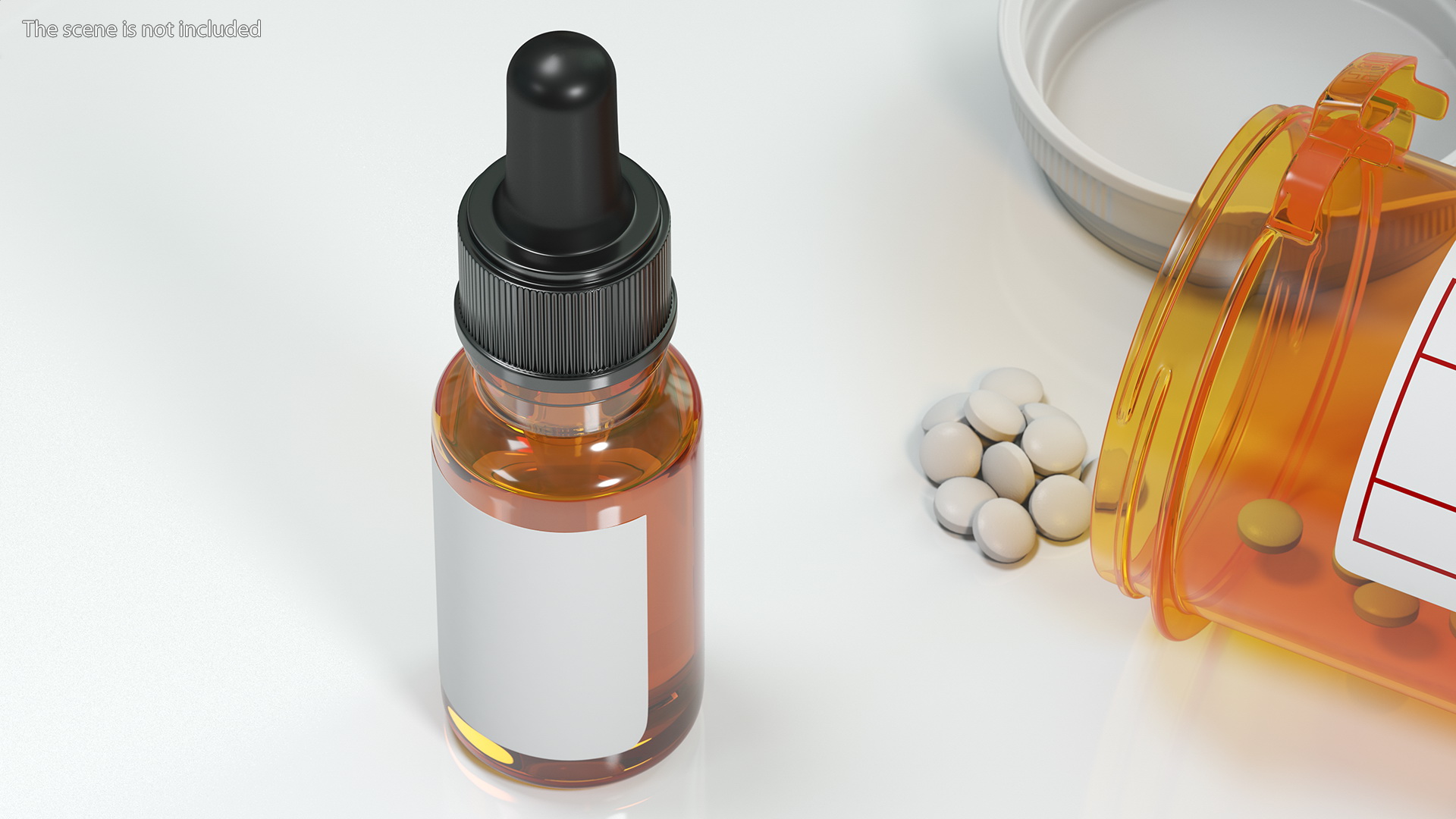 3D Amber Glass Dropper Bottle 20ml