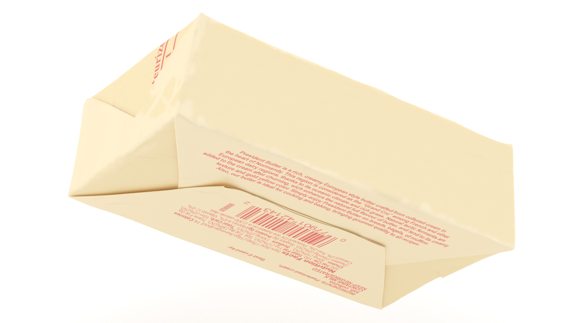 3D Stick of Wrapped Butter model
