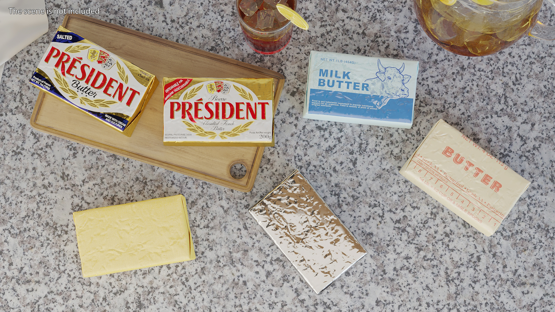 3D Stick of Wrapped Butter model