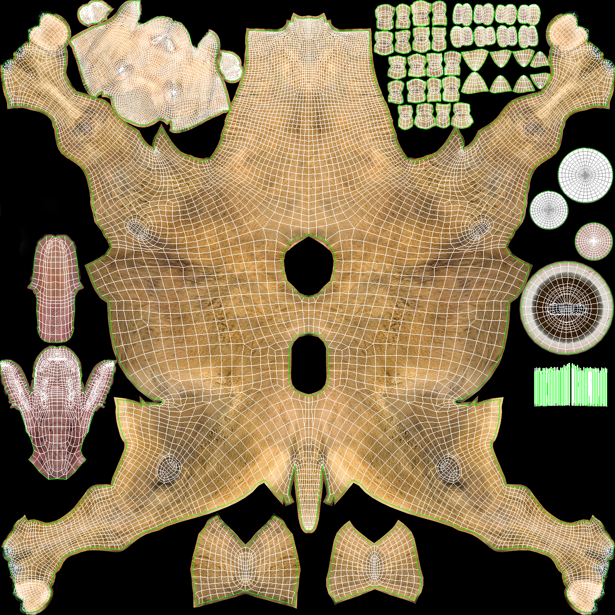 3D model Bactrian Camel Rigged for Cinema 4D