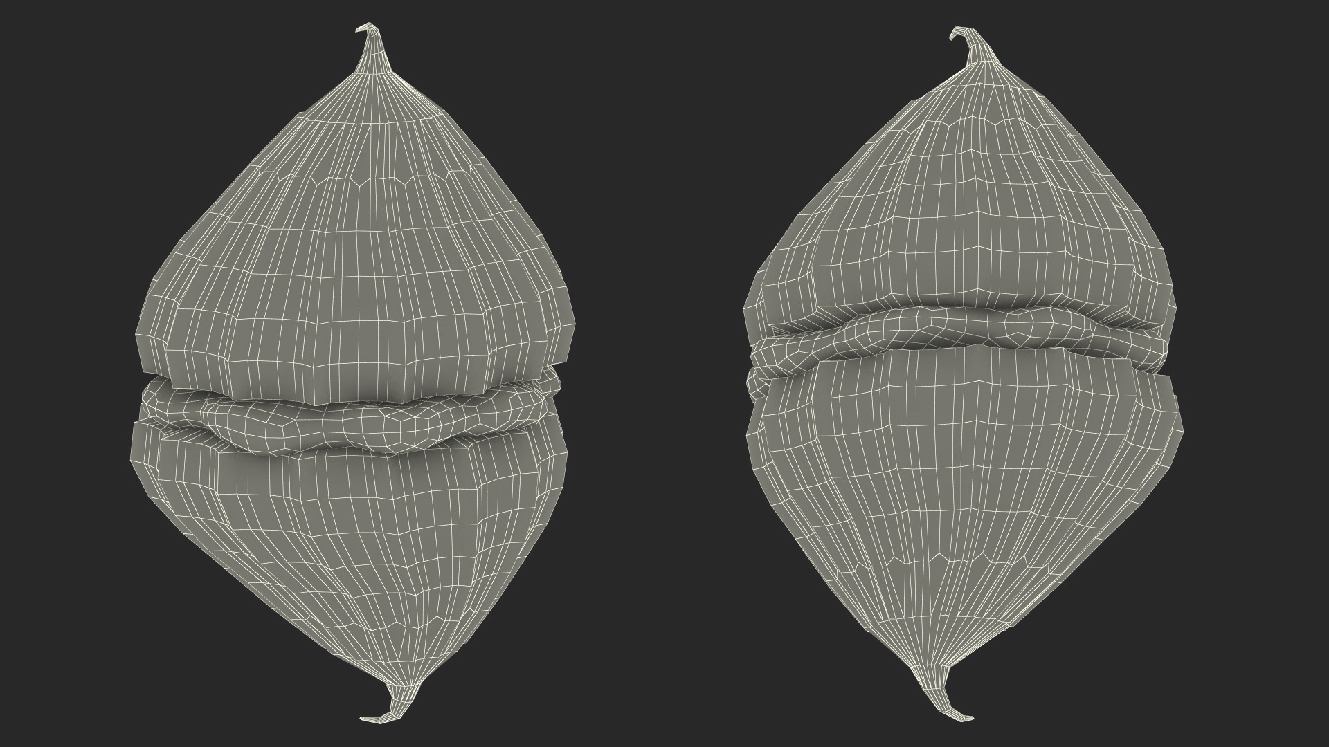 Meringue with Caramel Filling 3D model