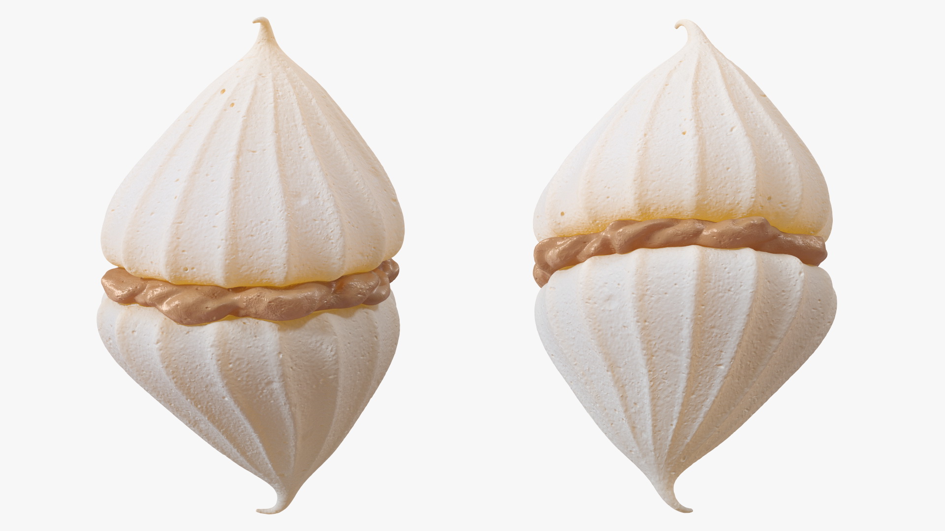 Meringue with Caramel Filling 3D model