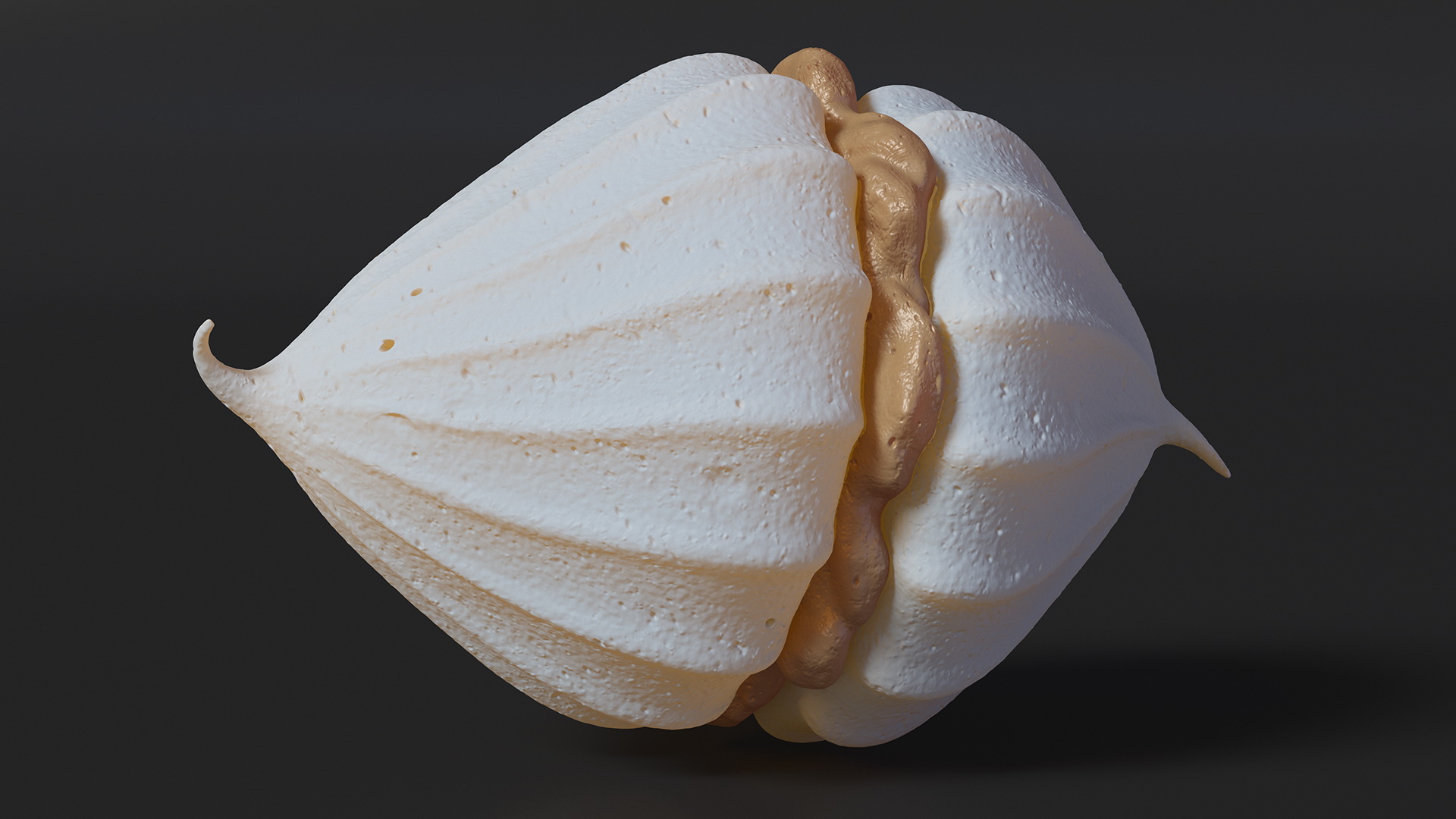 Meringue with Caramel Filling 3D model