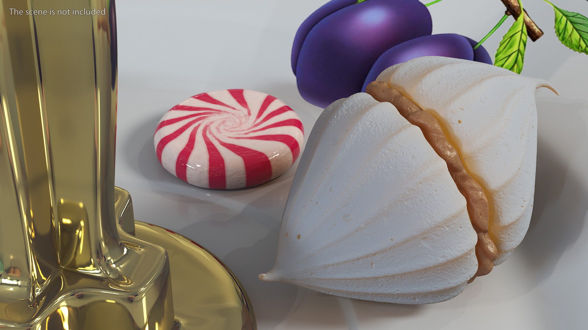 Meringue with Caramel Filling 3D model