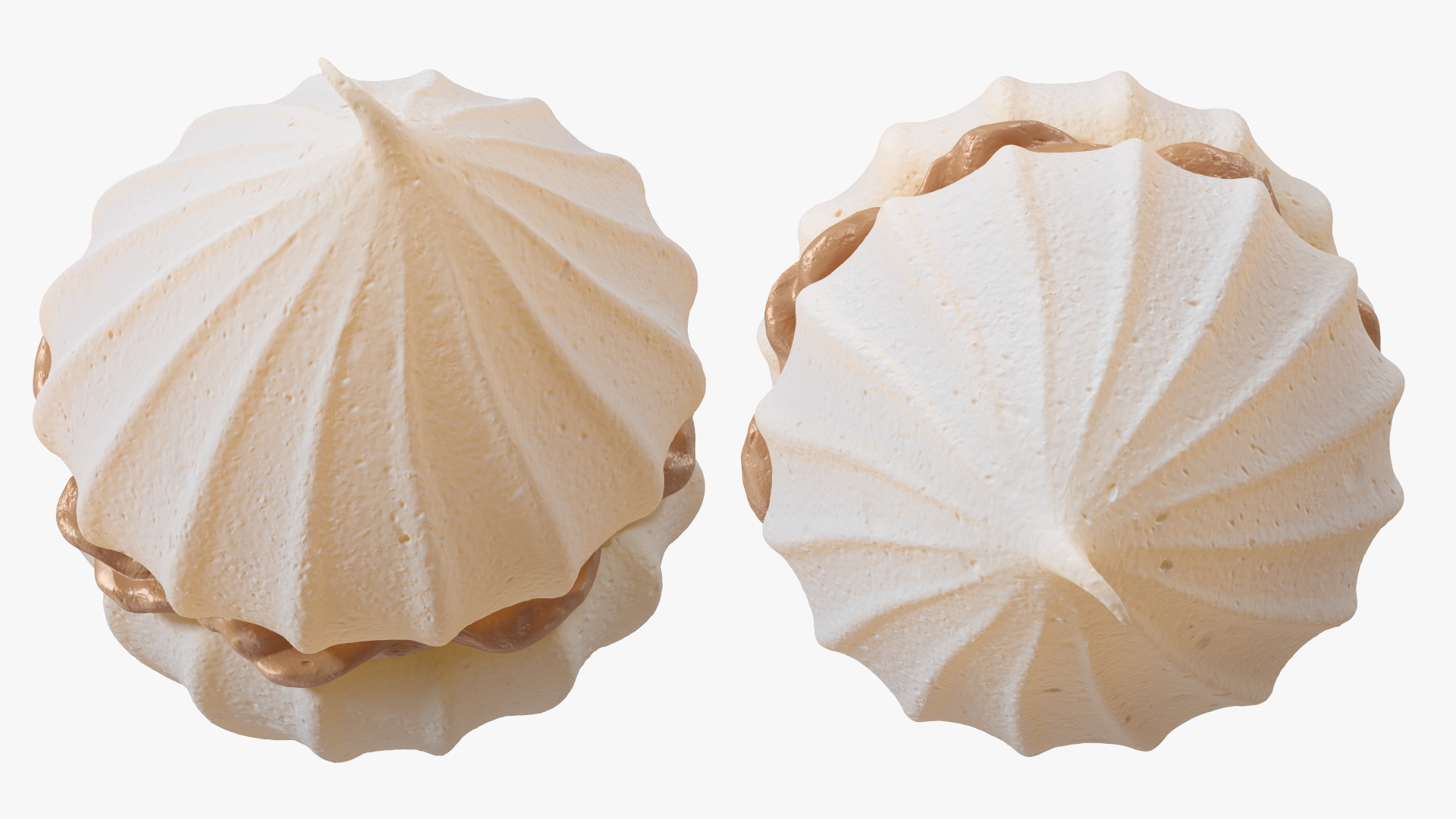 Meringue with Caramel Filling 3D model