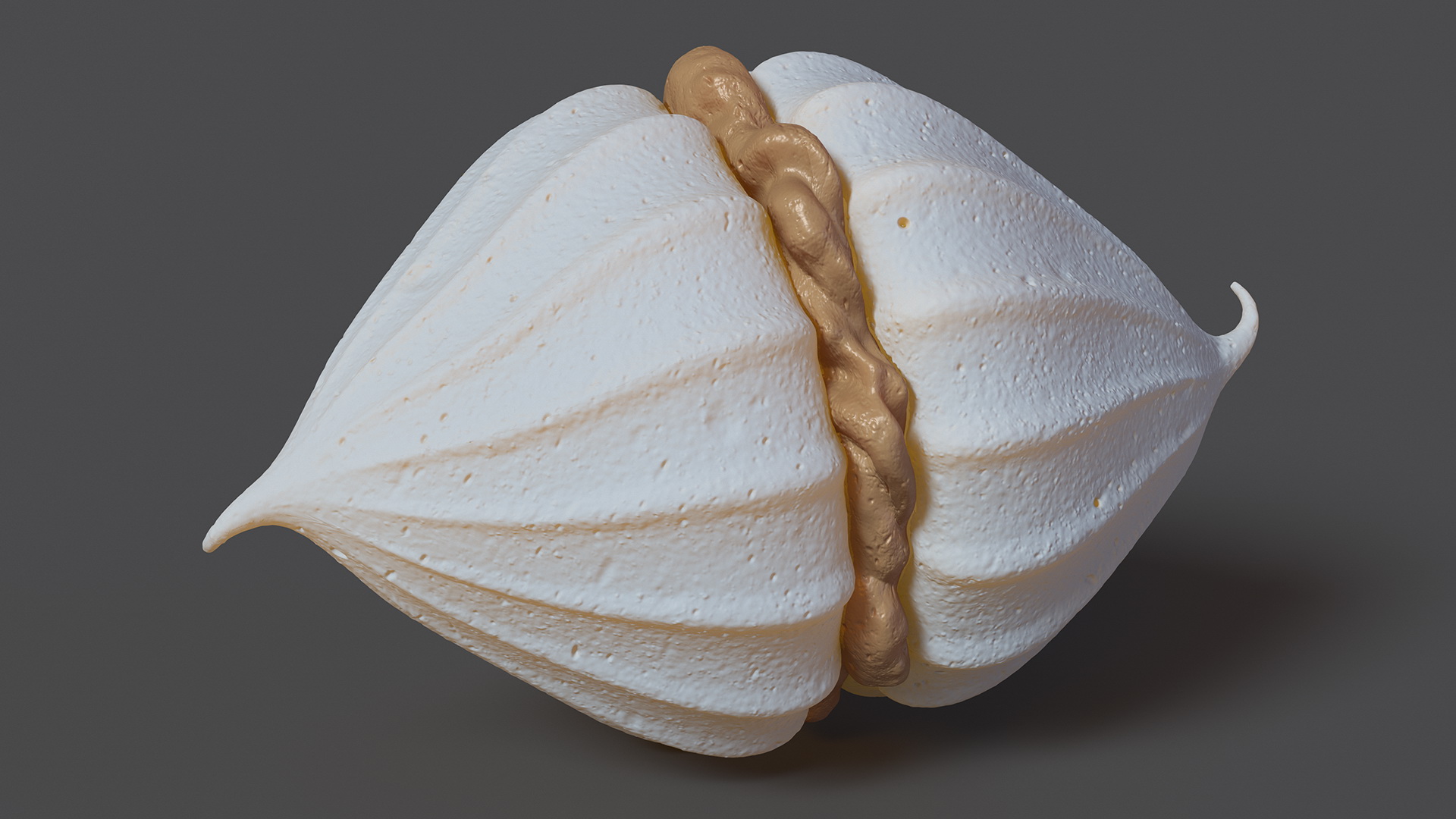 Meringue with Caramel Filling 3D model