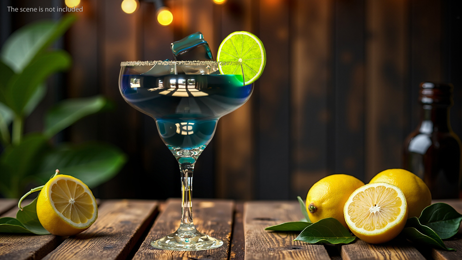 3D Blue Margarita Cocktail model