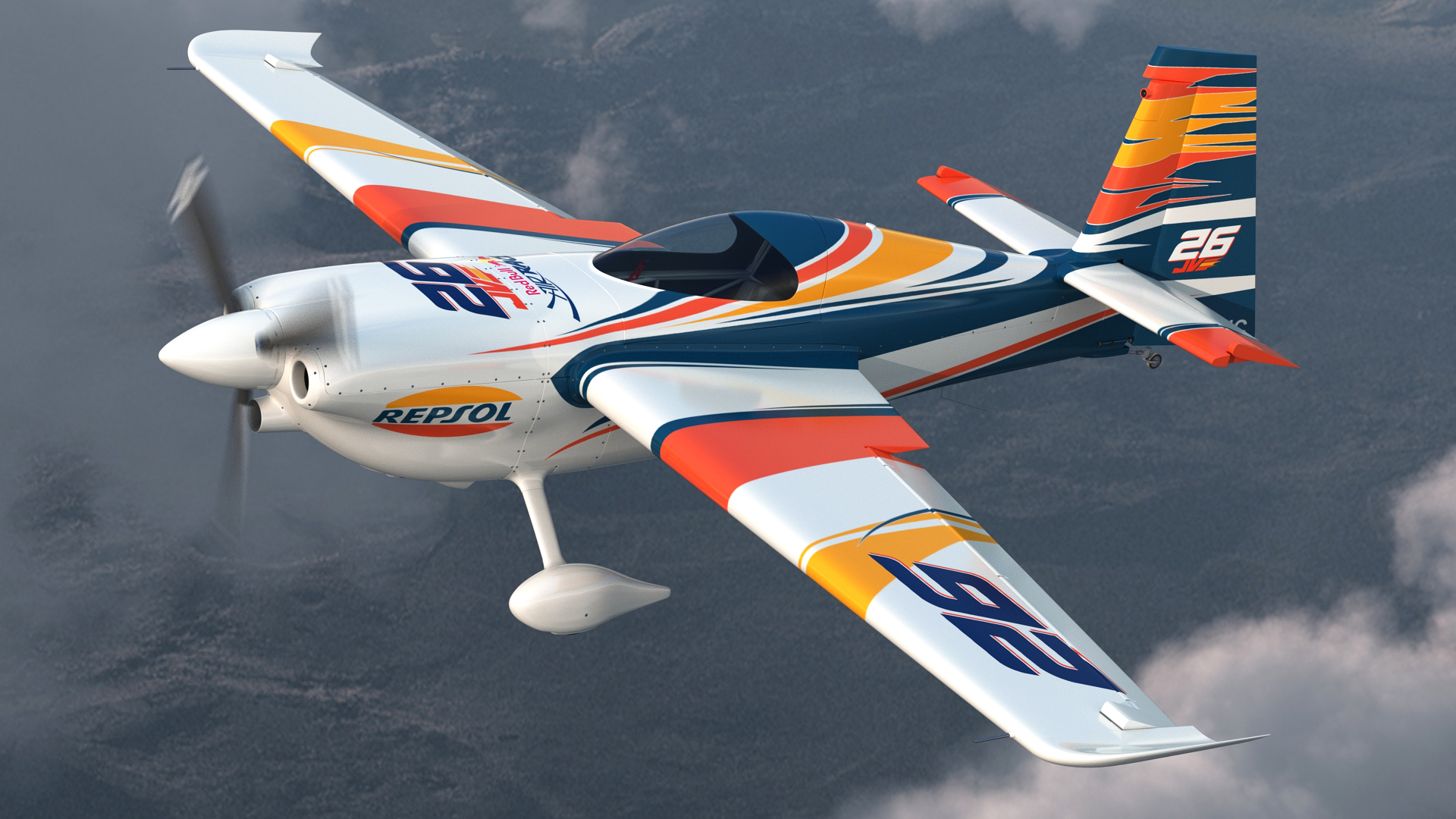 3D model Zivko Edge 540 Aerobatic Aircraft Rigged
