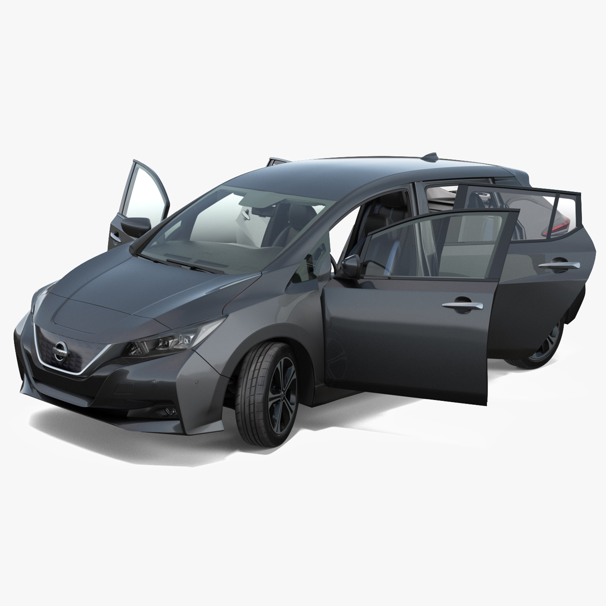 Nissan Leaf 2019 Rigged for Cinema 4D 3D