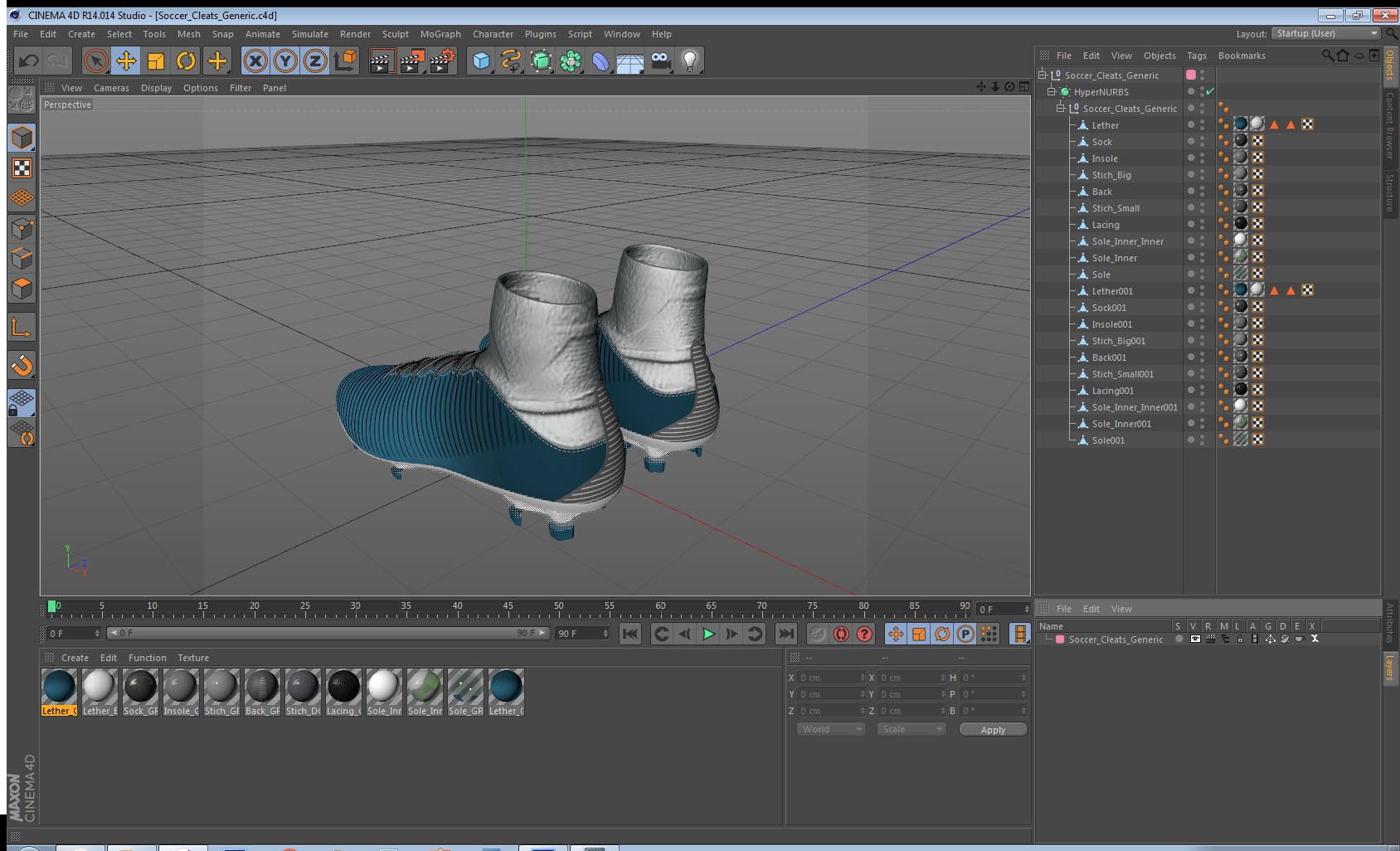 3D Soccer Cleats Generic
