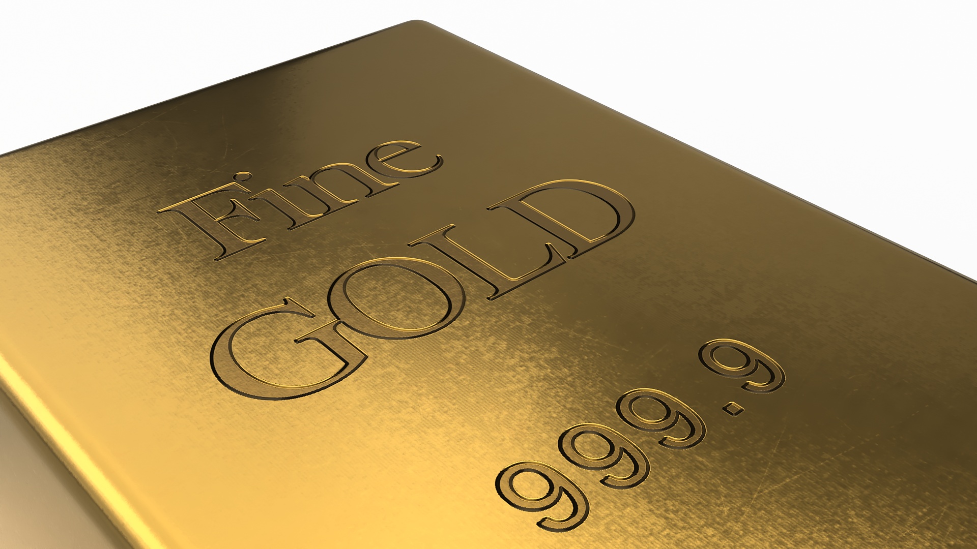 3D Gold Bullion Bars Stack model