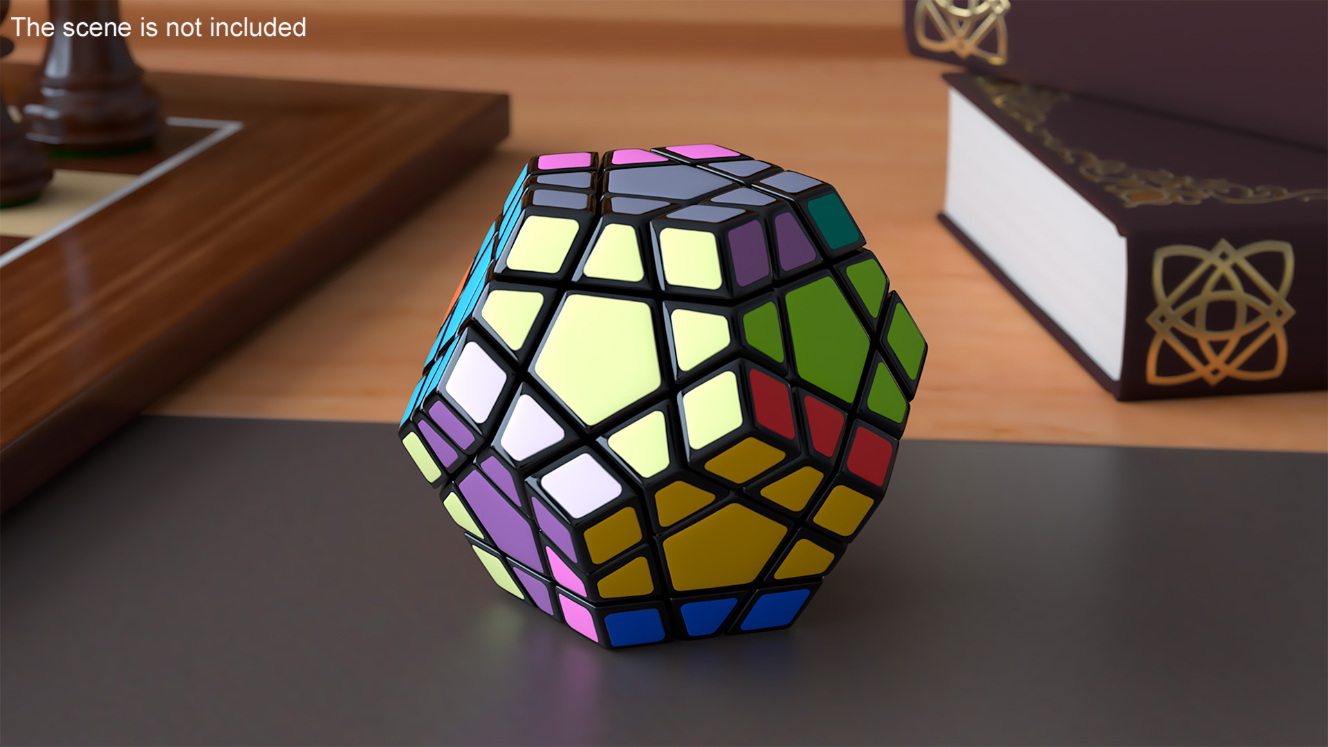 Puzzle Toy Rubiks Megaminx Randomized Colors 3D model