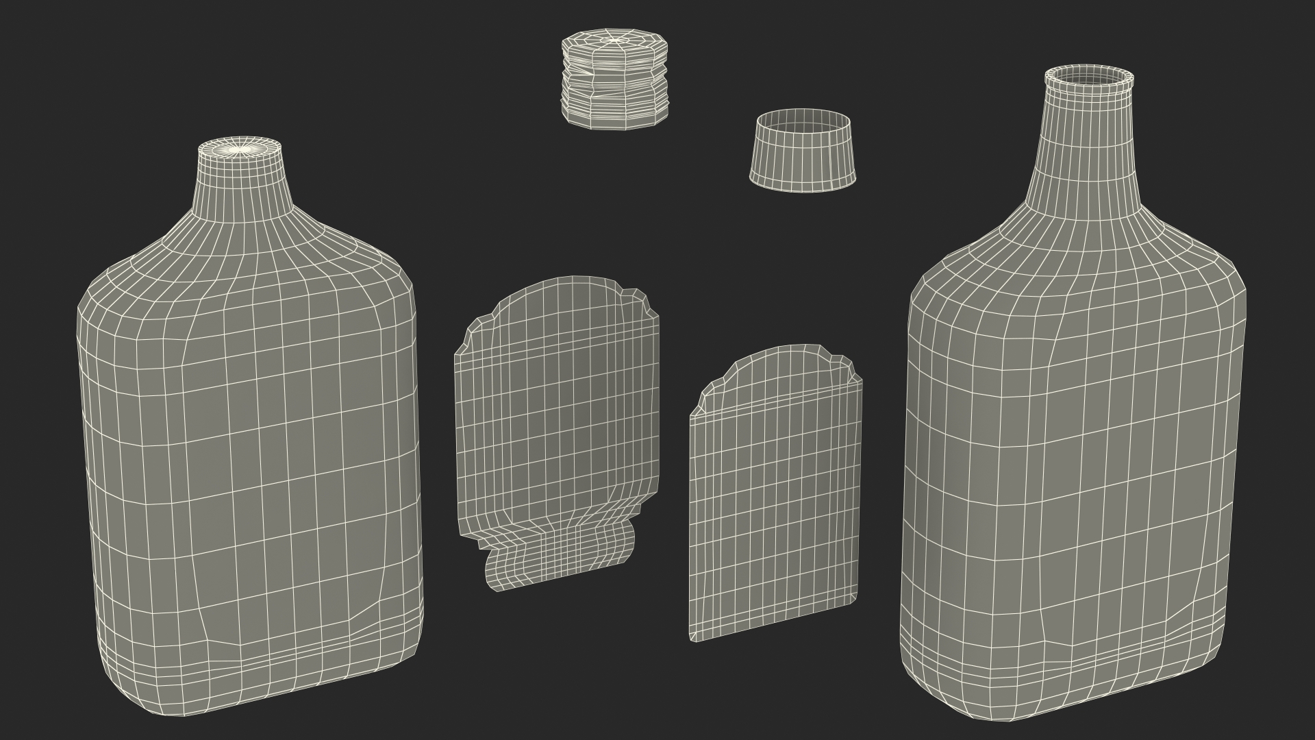 Rum Bottle 40 vol 3D