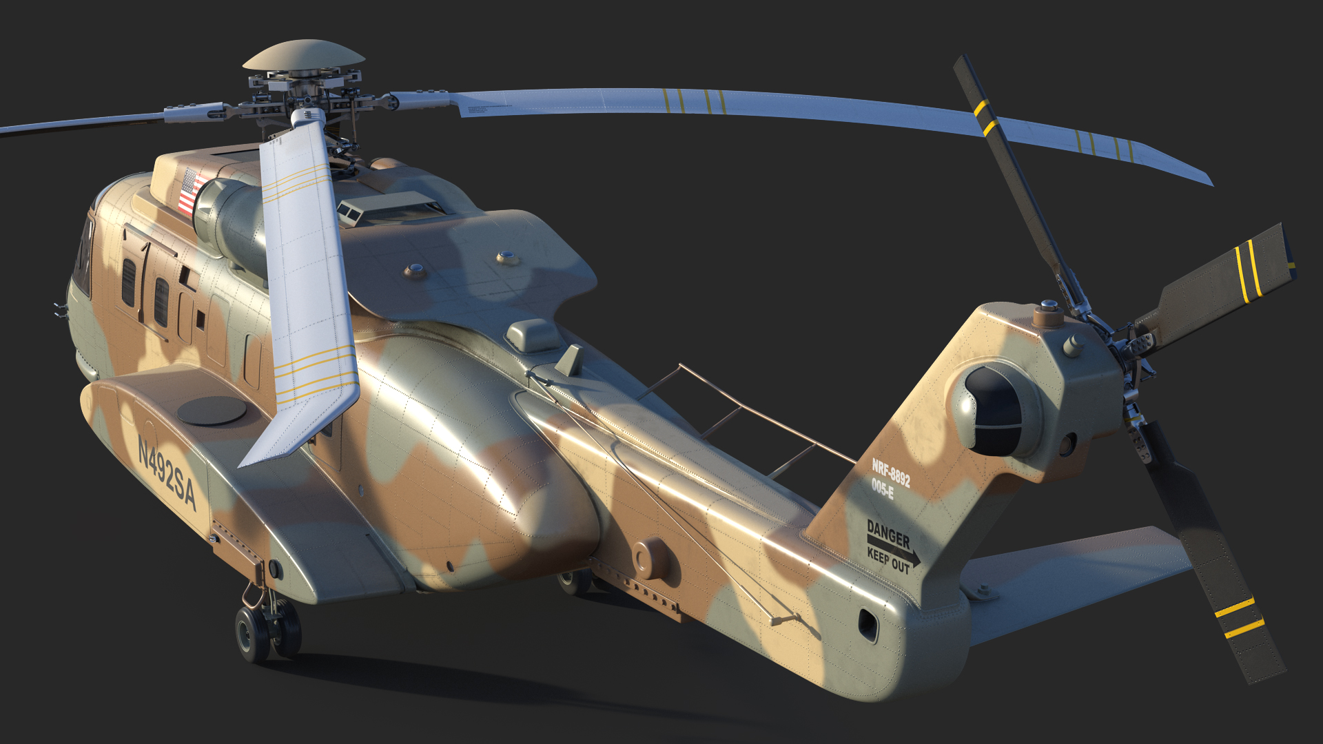 3D model Sikorsky H-92 Superhawk Rigged