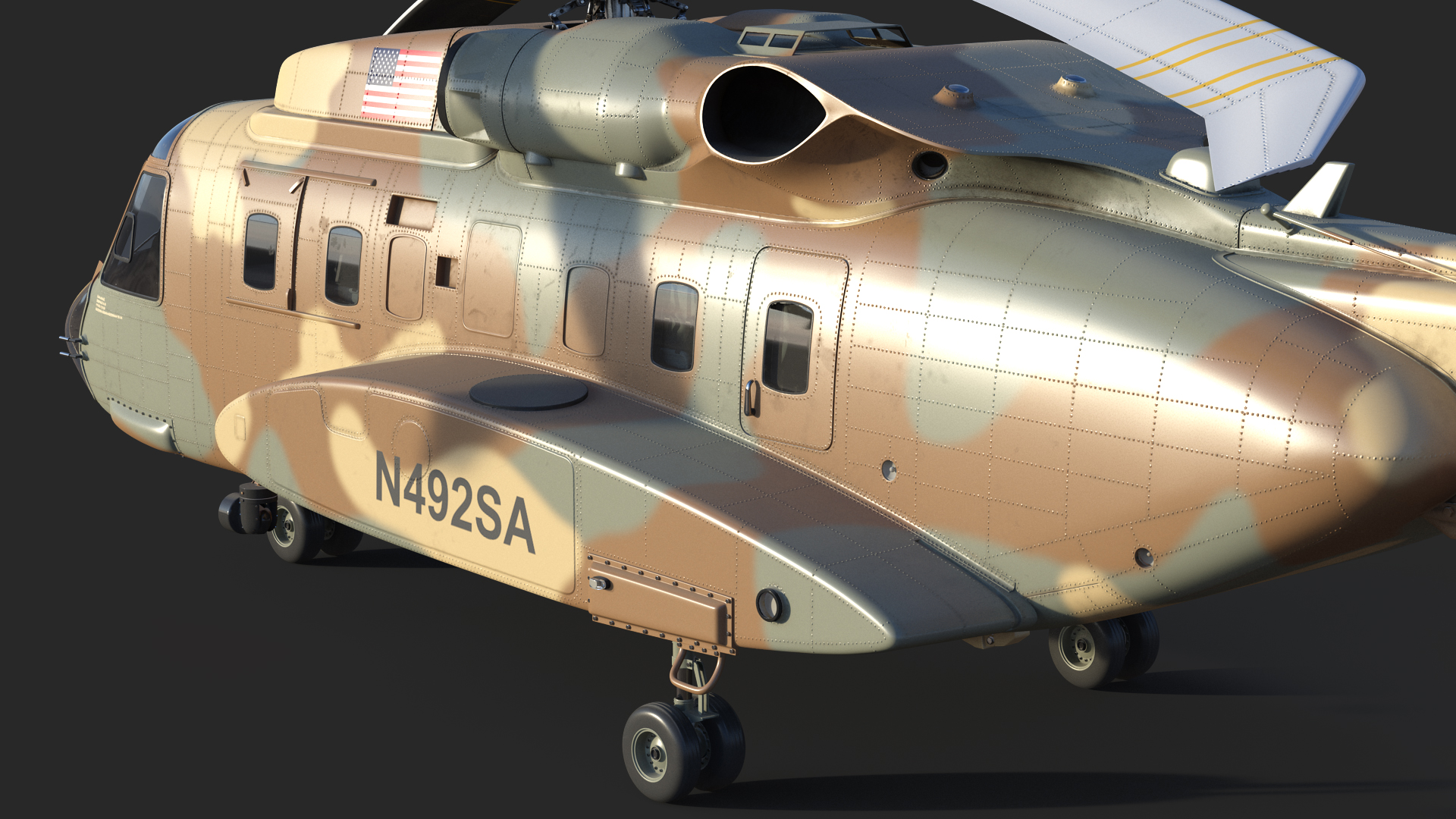 3D model Sikorsky H-92 Superhawk Rigged
