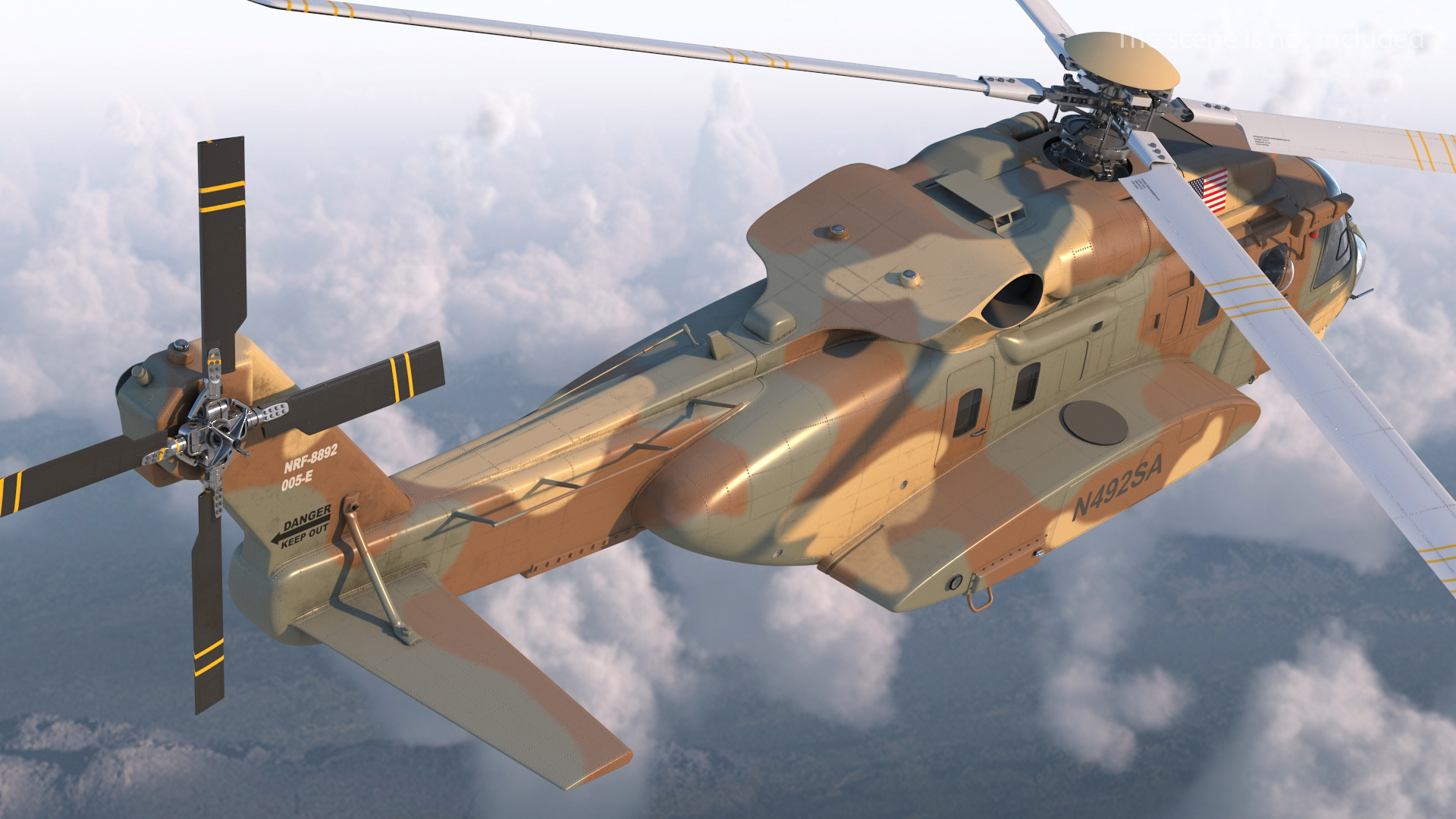 3D model Sikorsky H-92 Superhawk Rigged