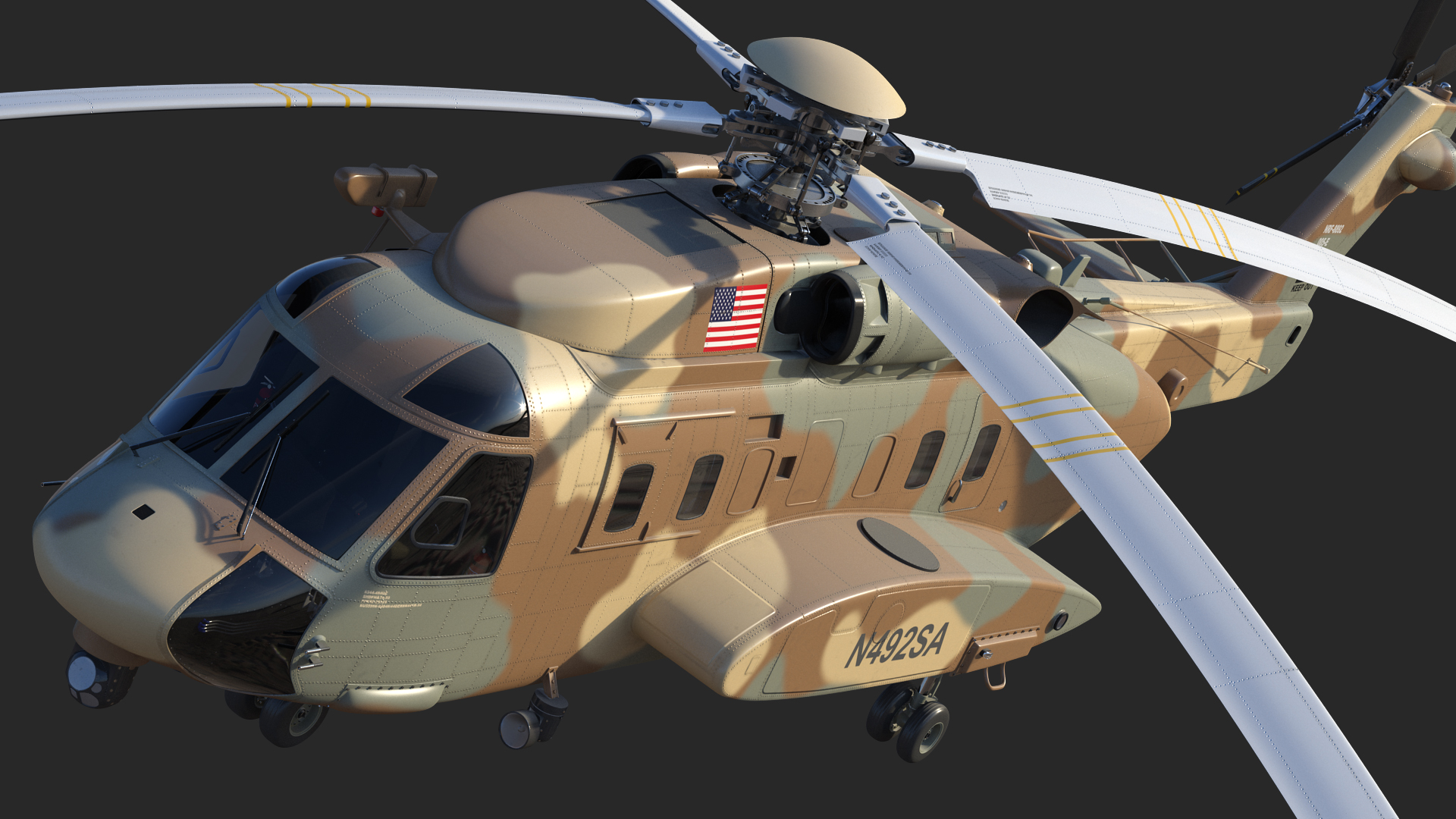 3D model Sikorsky H-92 Superhawk Rigged