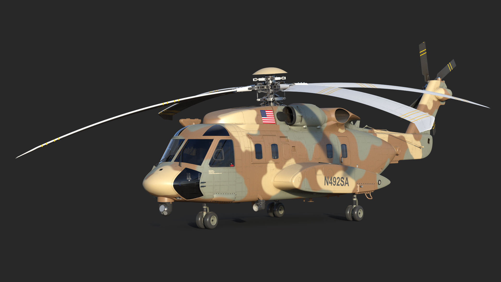 3D model Sikorsky H-92 Superhawk Rigged