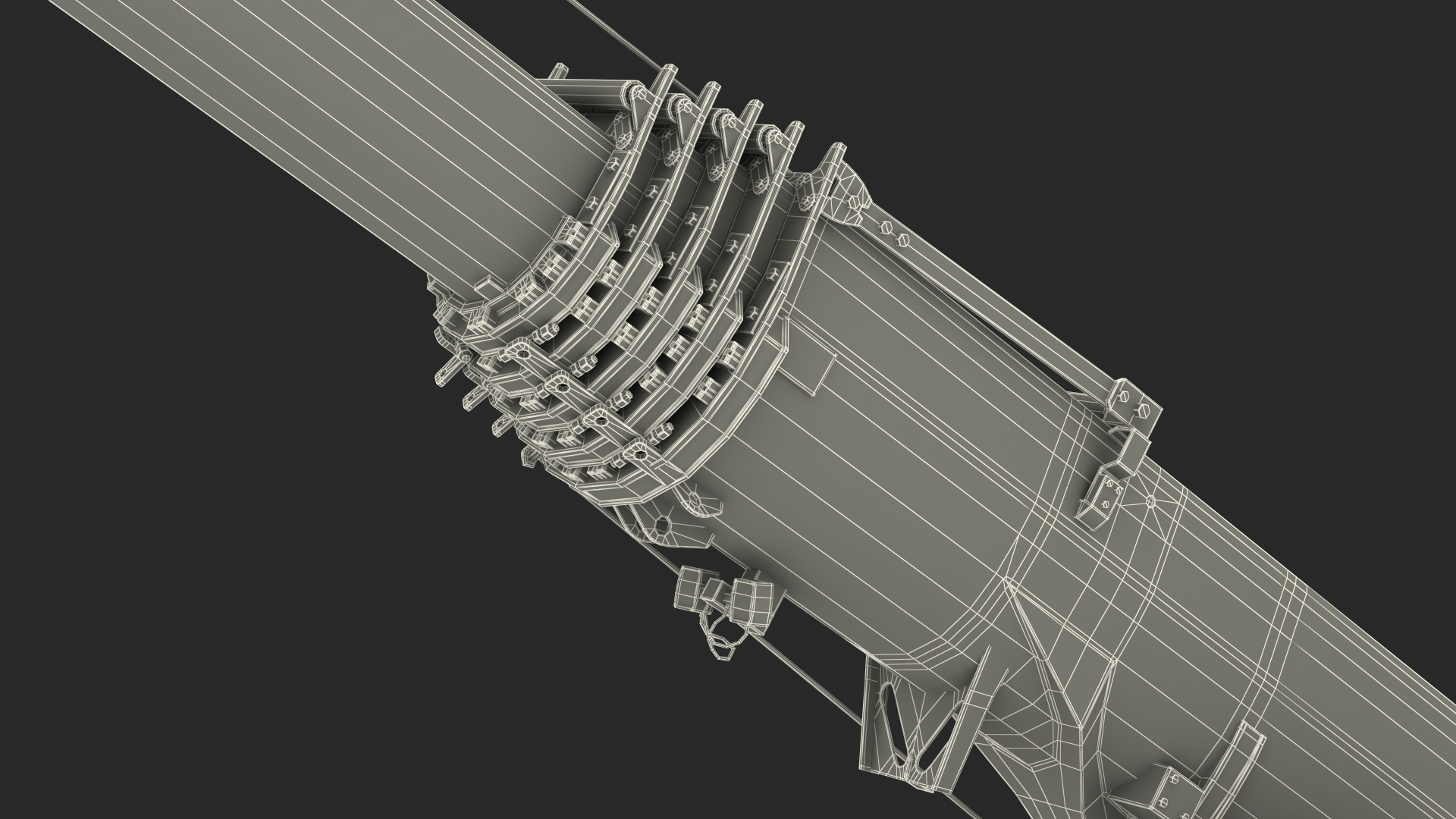 Mobile Crane With Concrete Slab Rigged for Maya 3D