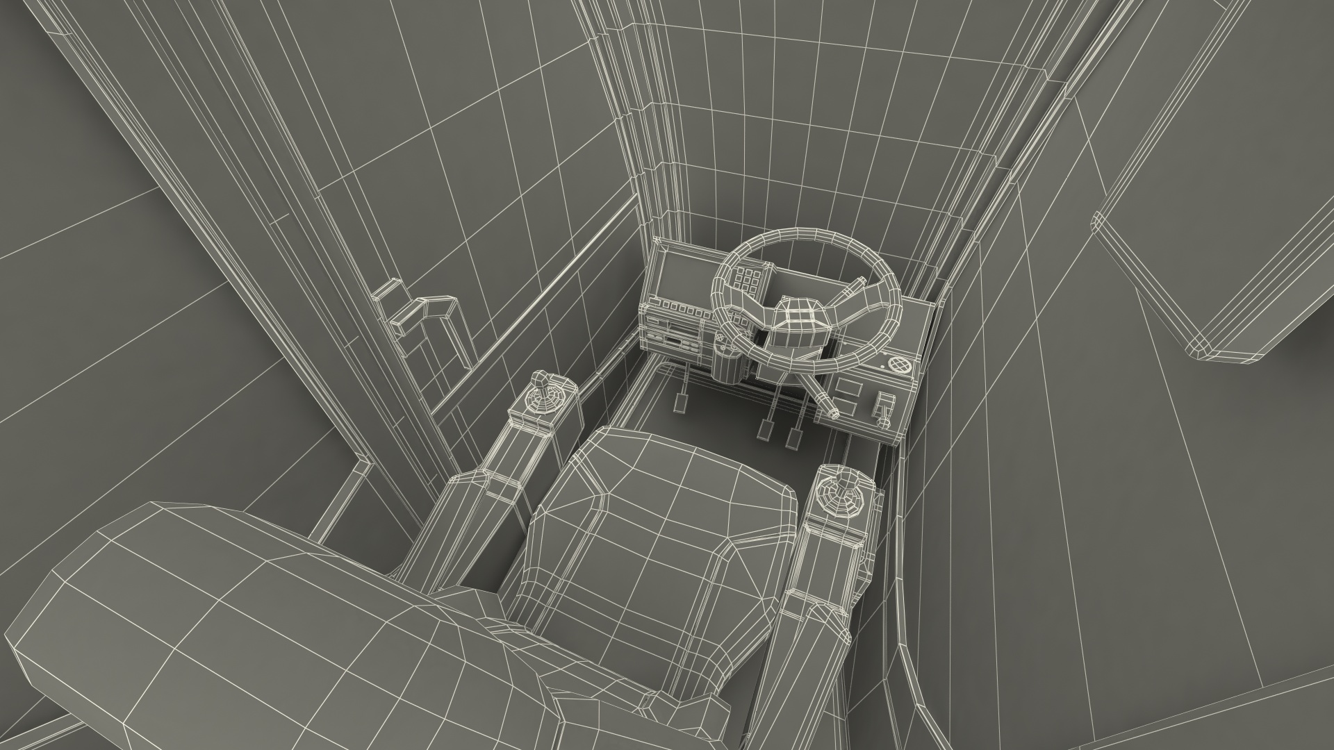Mobile Crane With Concrete Slab Rigged for Maya 3D
