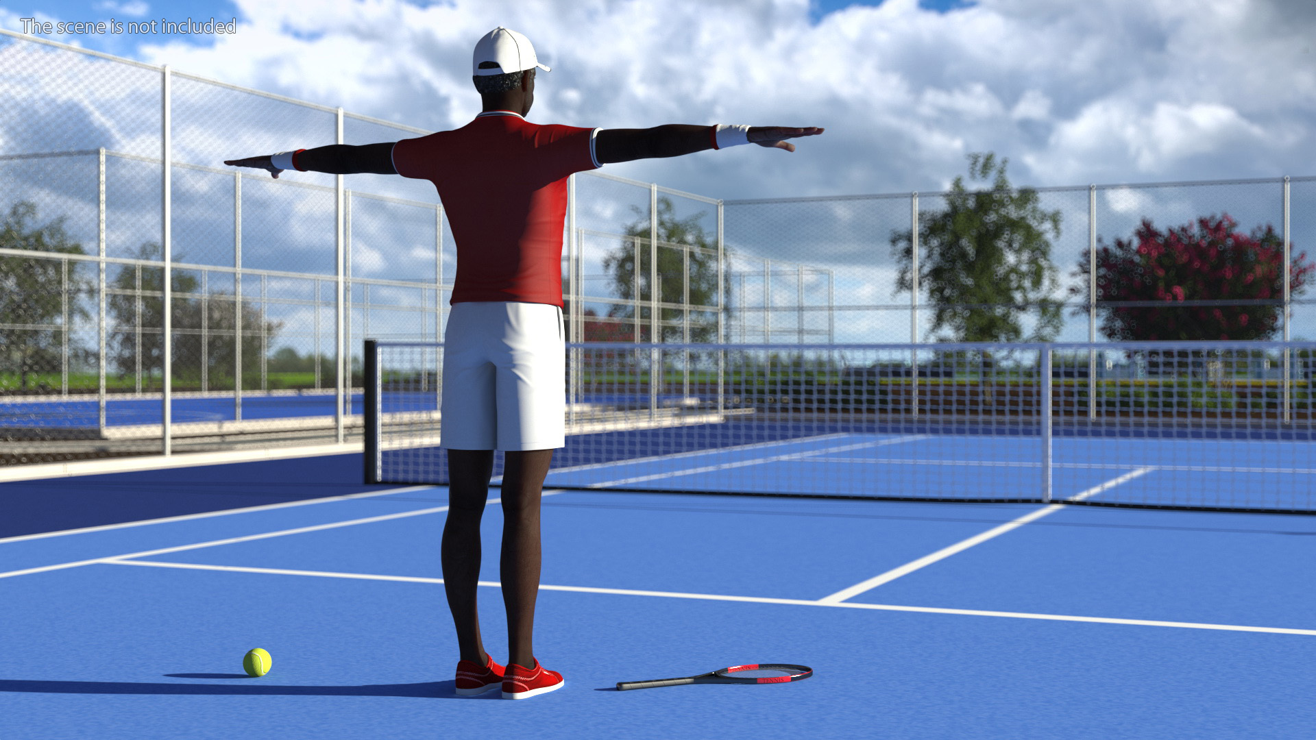 3D model Afro American Grandpa Tennis Style Rigged for Cinema 4D