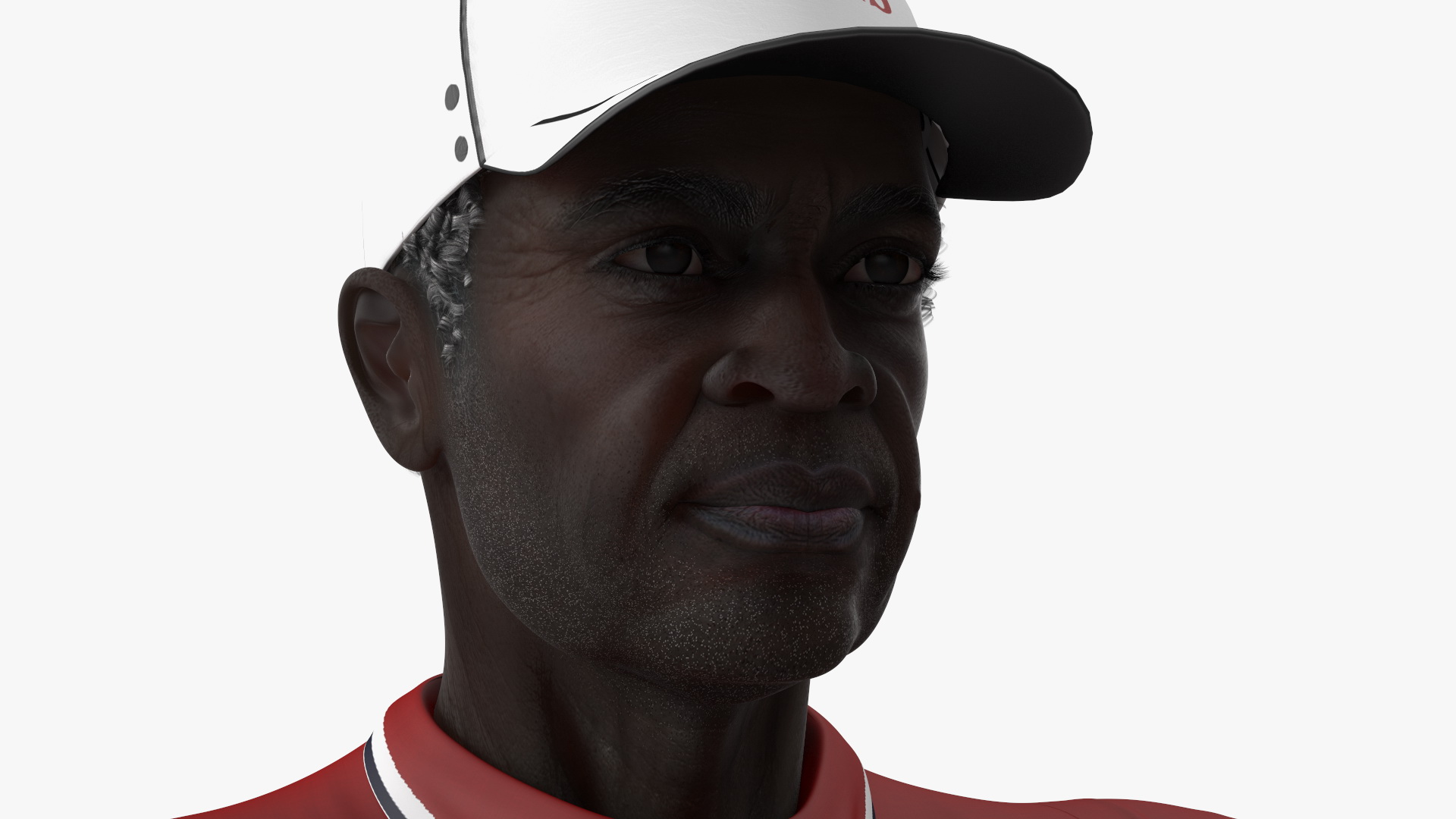 3D model Afro American Grandpa Tennis Style Rigged for Cinema 4D