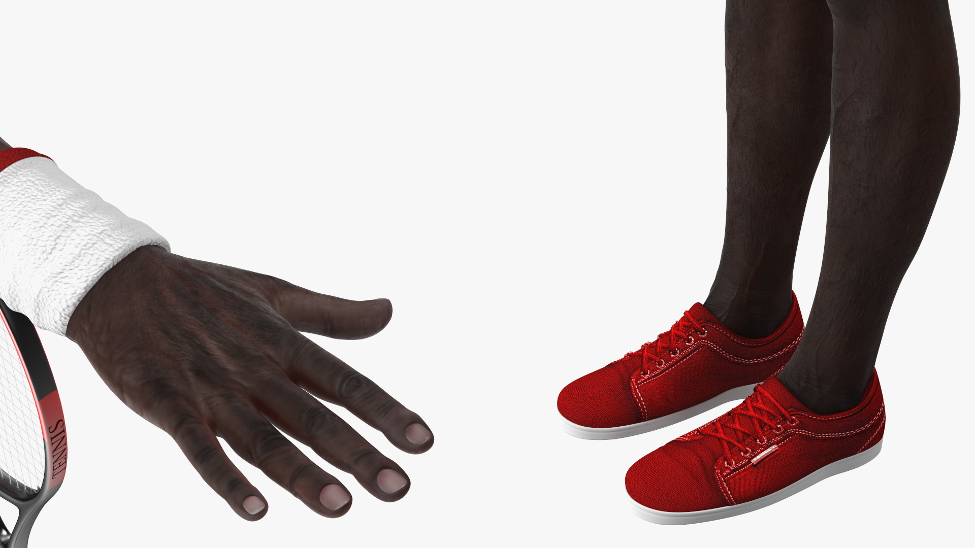 3D model Afro American Grandpa Tennis Style Rigged for Cinema 4D