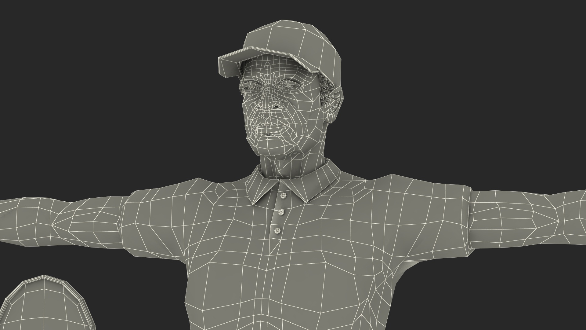 3D model Afro American Grandpa Tennis Style Rigged for Cinema 4D