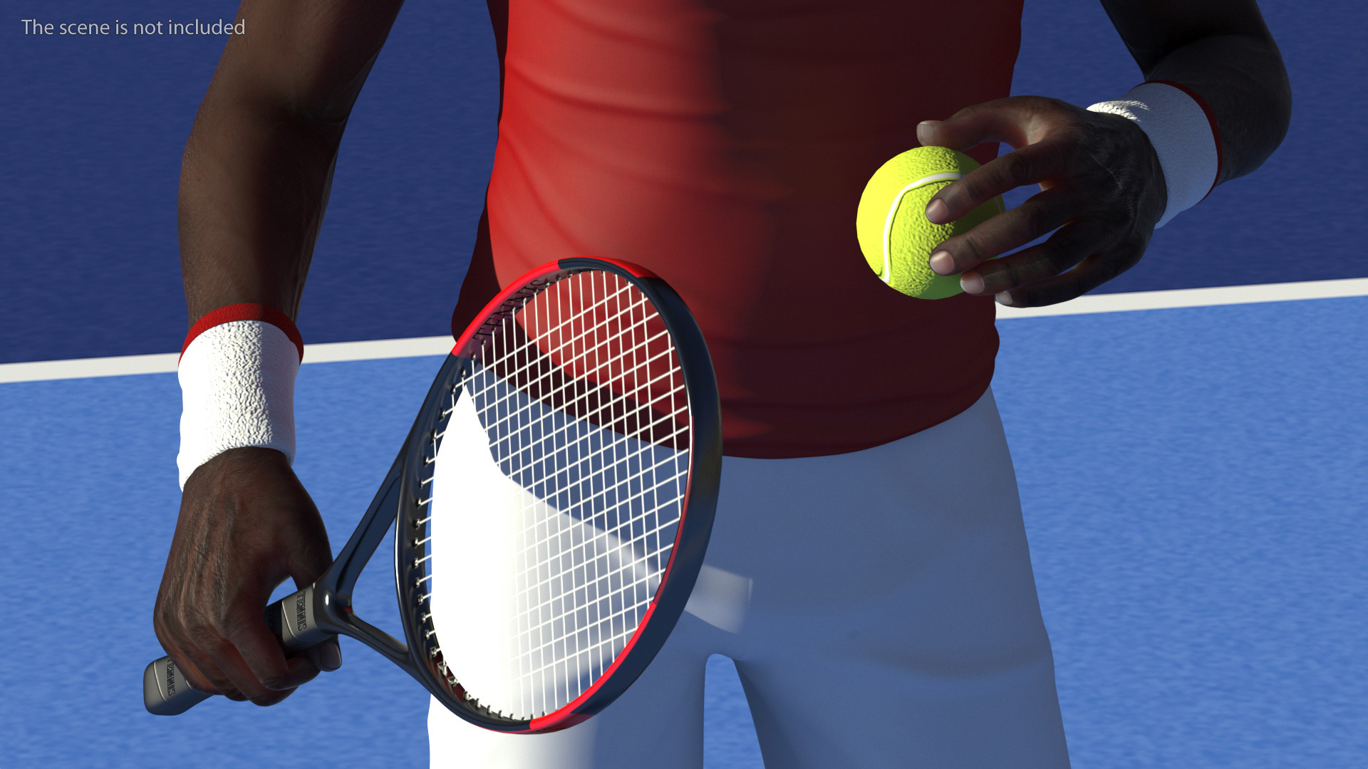 3D model Afro American Grandpa Tennis Style Rigged for Cinema 4D