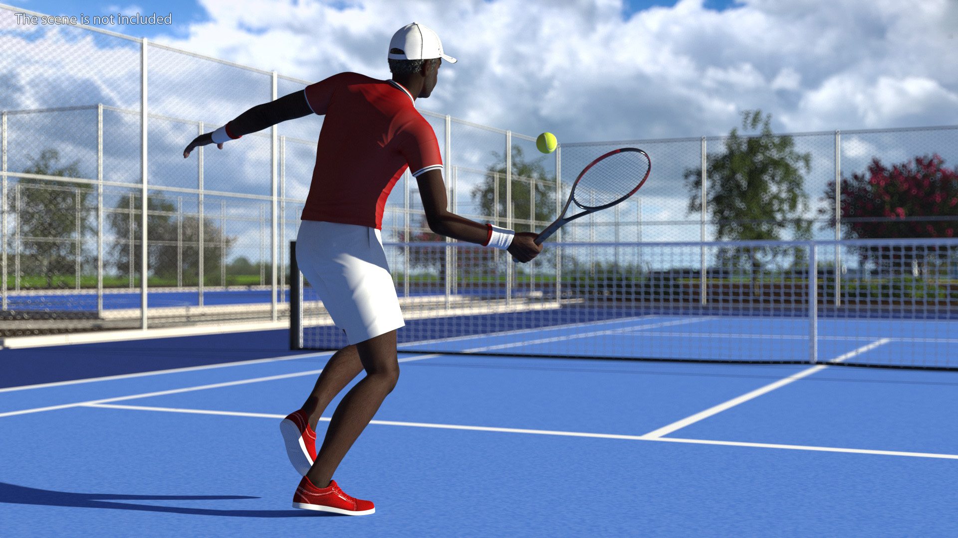 3D model Afro American Grandpa Tennis Style Rigged for Cinema 4D
