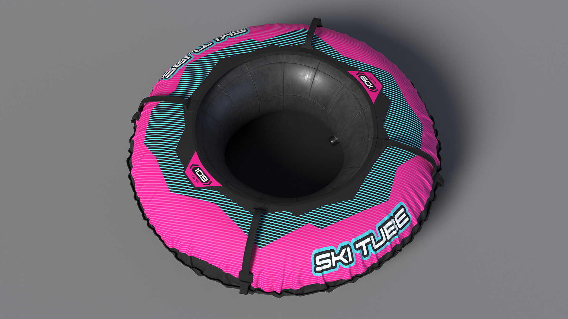 Snow Tube Sled Pink 3D model