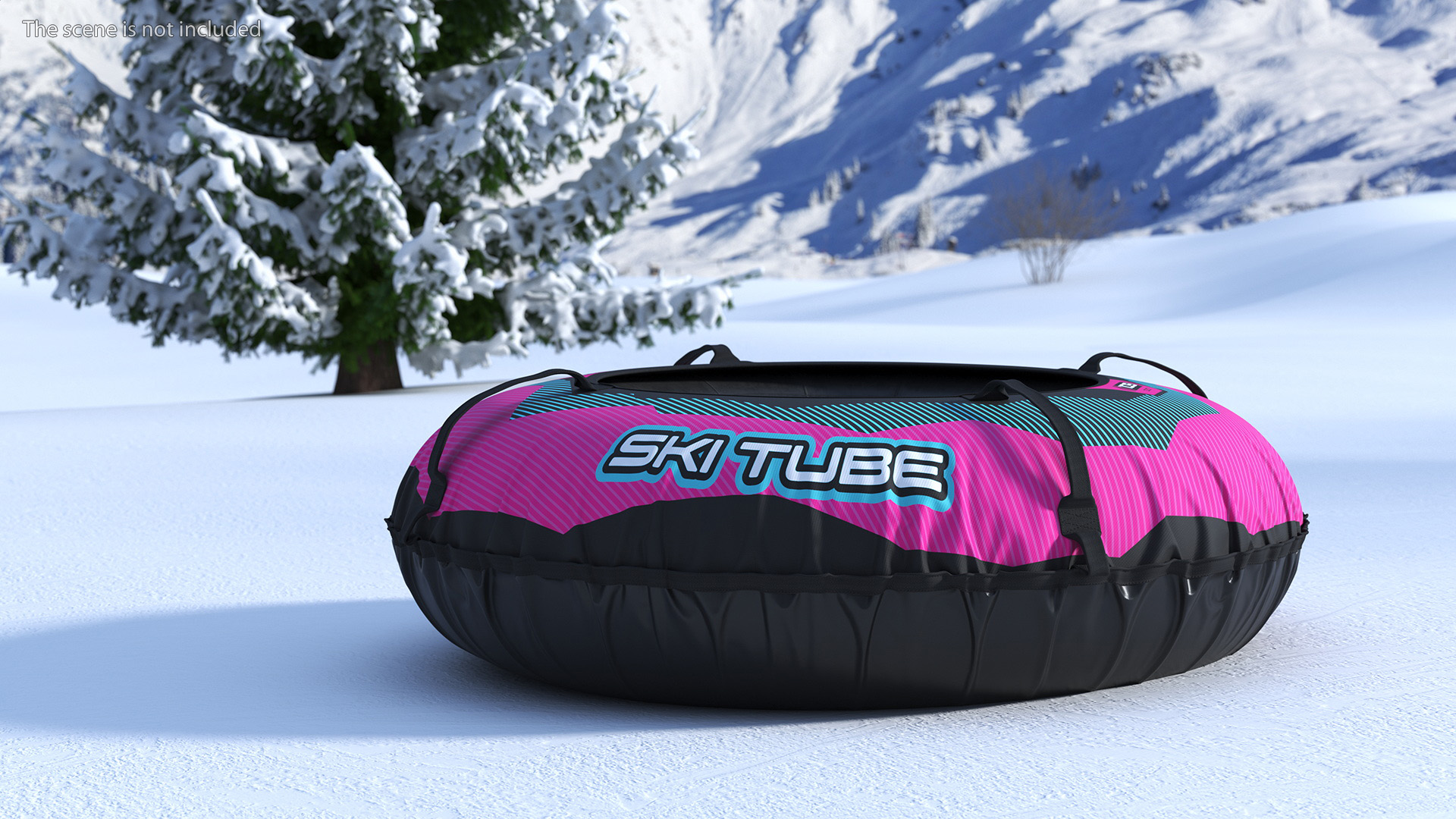Snow Tube Sled Pink 3D model