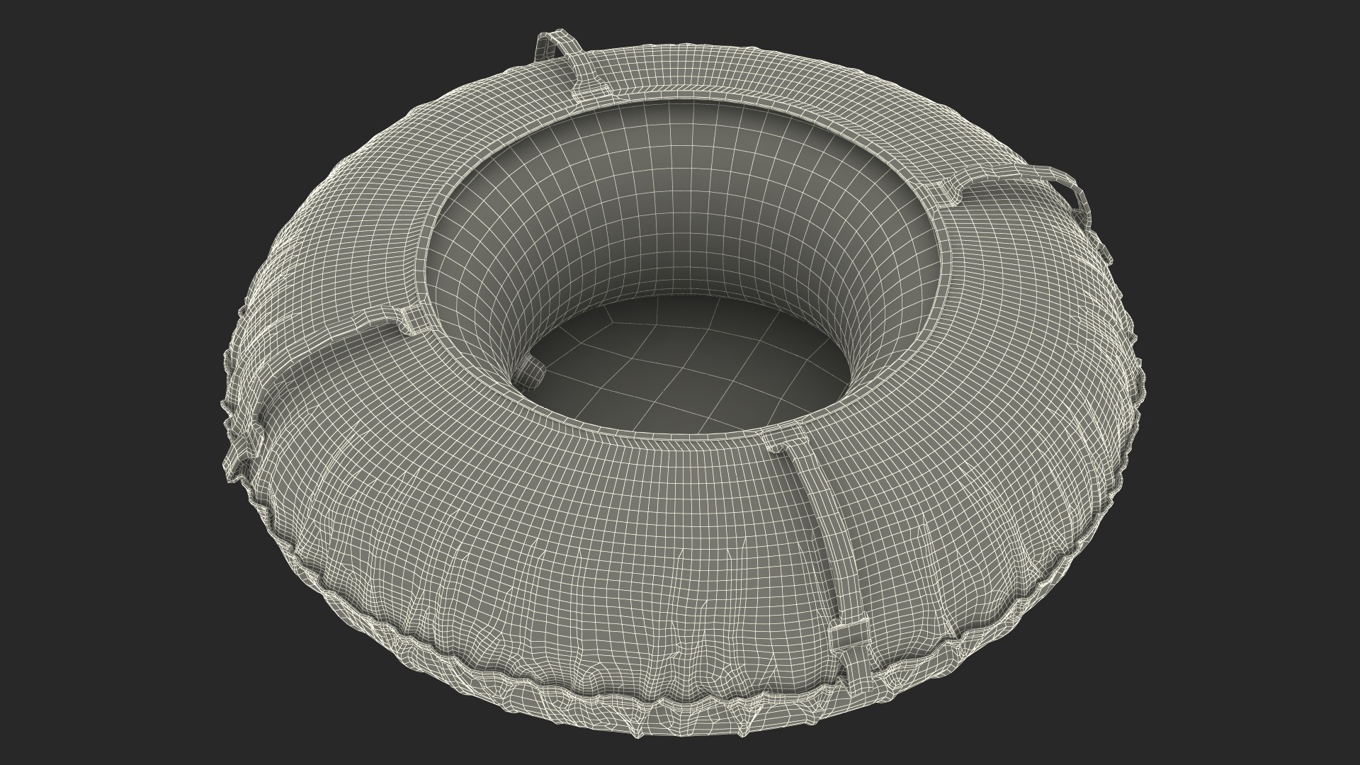 Snow Tube Sled Pink 3D model