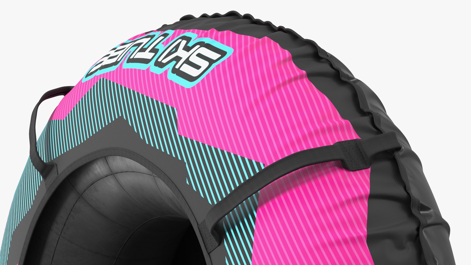Snow Tube Sled Pink 3D model