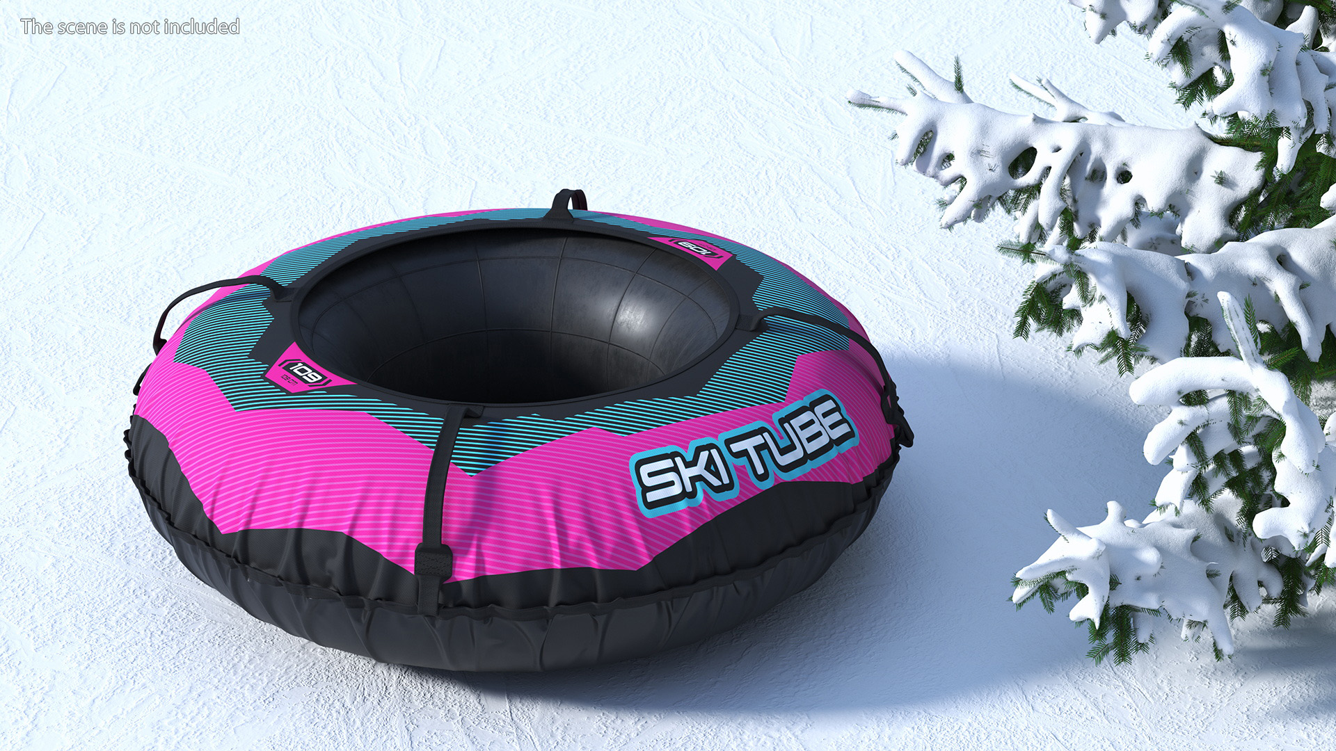 Snow Tube Sled Pink 3D model