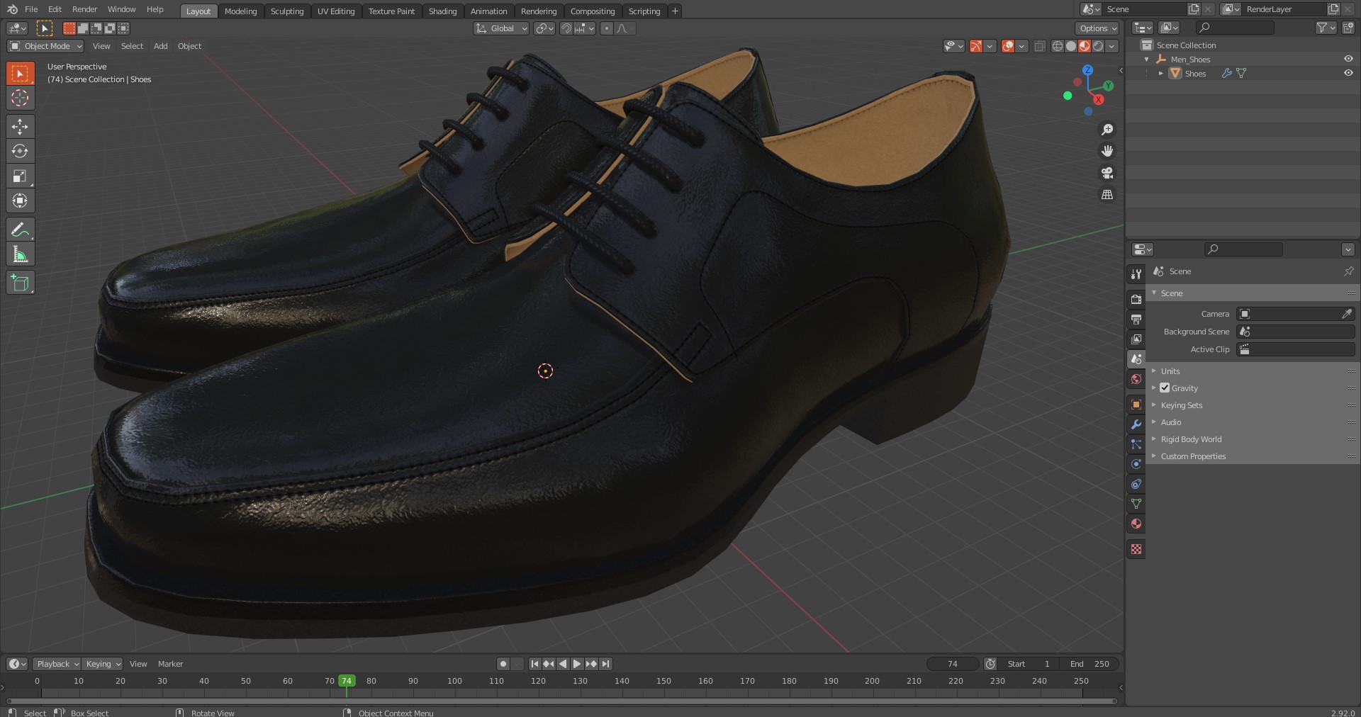 Men Shoes 3D model