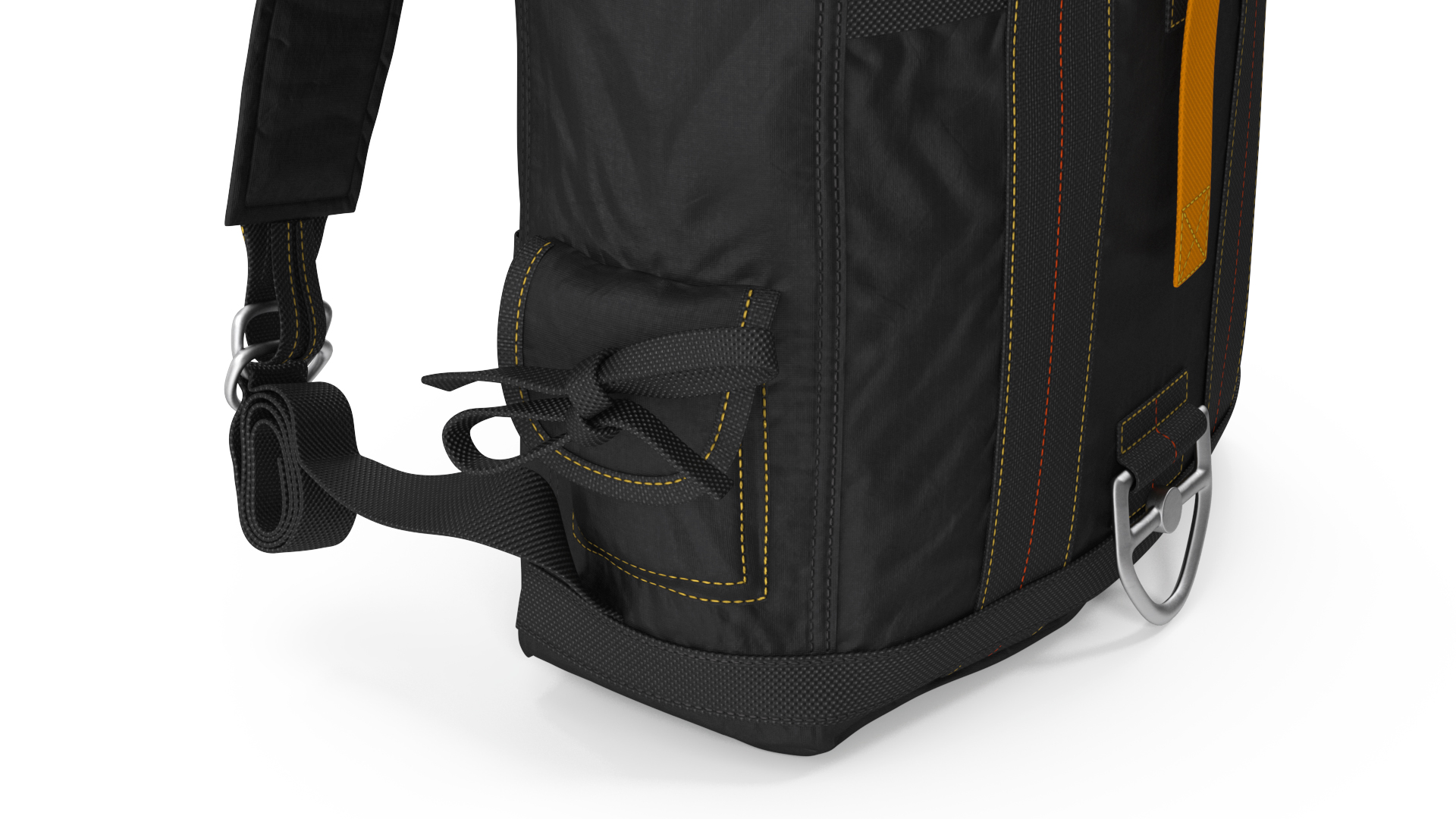 3D Parachute Pack Travel Backpack Black