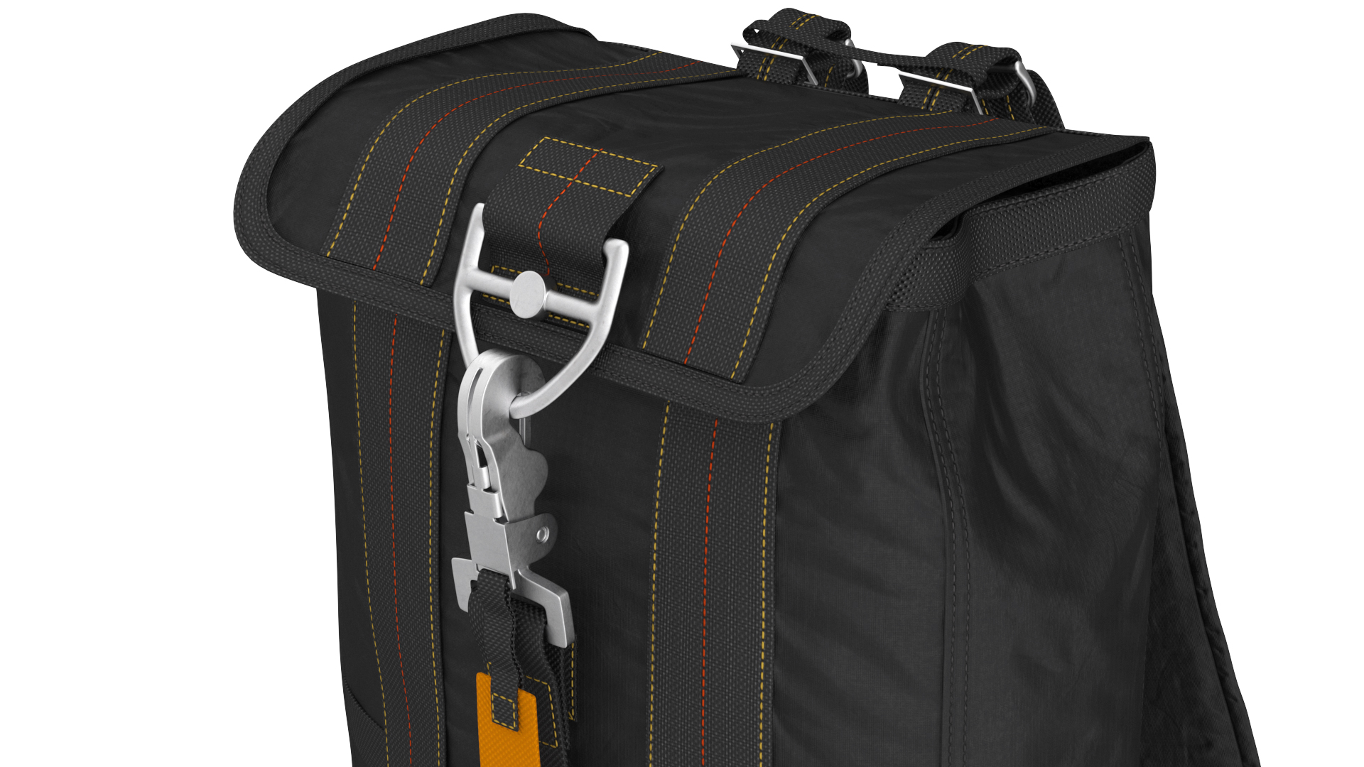 3D Parachute Pack Travel Backpack Black