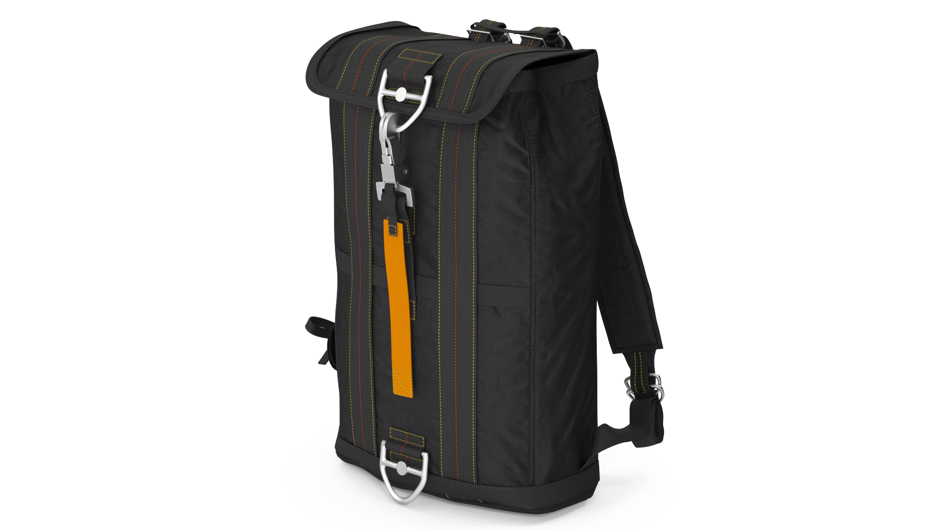 3D Parachute Pack Travel Backpack Black