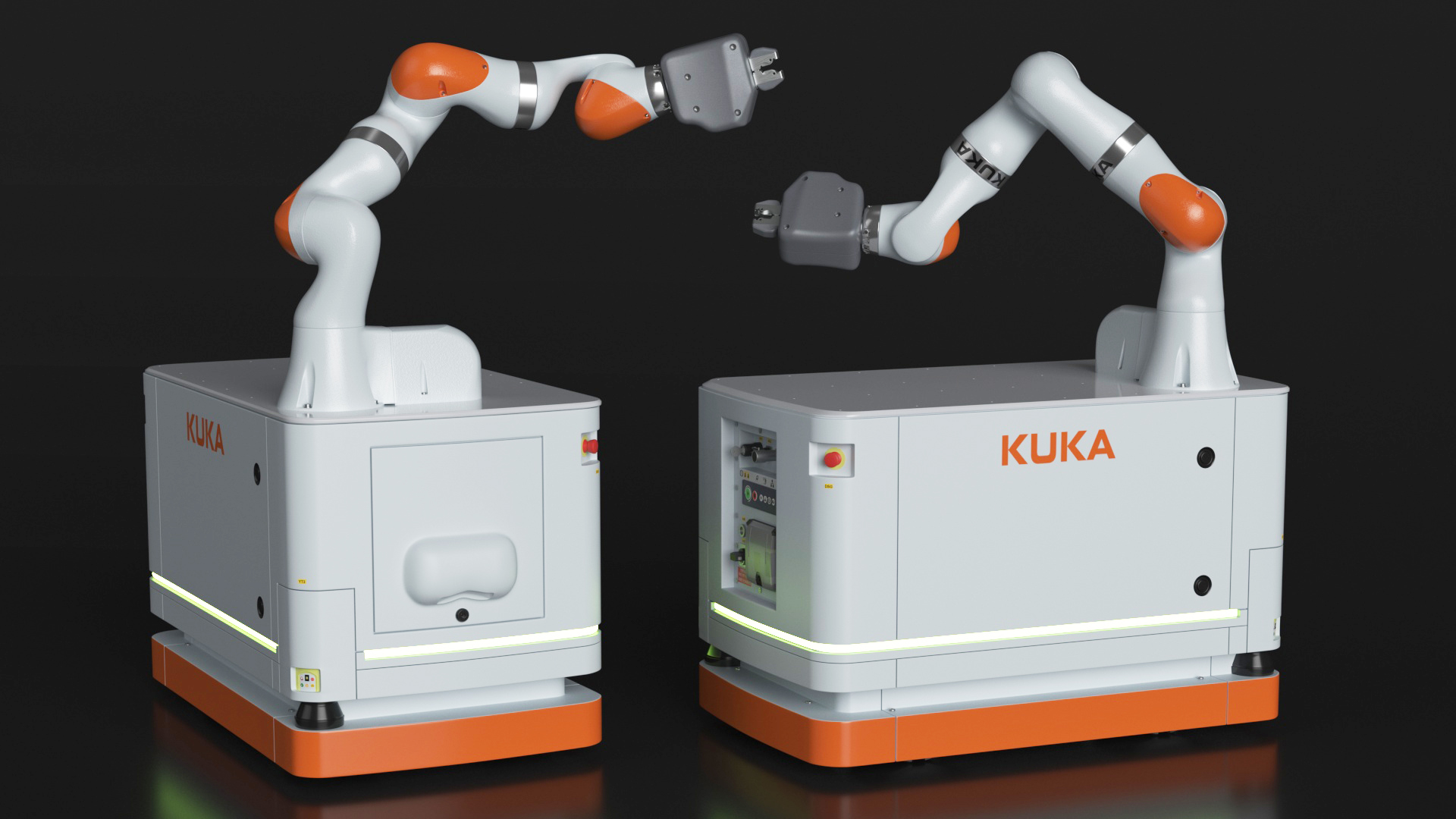 3D Autonomous Robot KUKA KMR Iiwa with Manipulator Rigged for Cinema 4D model